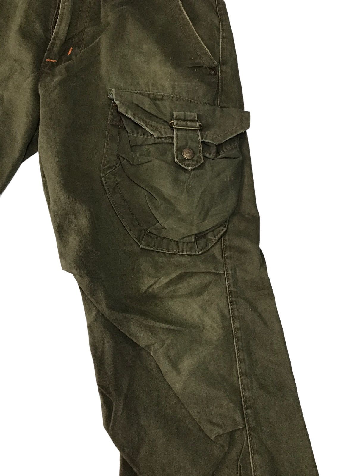 Japanese Brand Flare Edwin 505 Khaki Travis Scott Style Bondage Pant Size US 34 / EU 50 - 7 Thumbnail