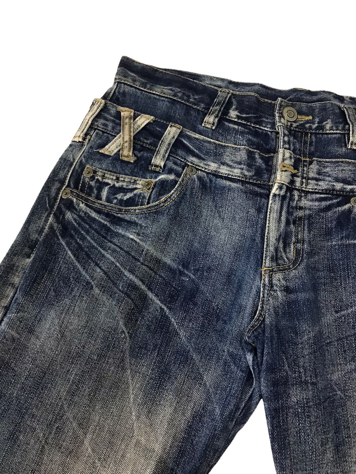 Le Grande Bleu (L.G.B.) 🔥Japanese Brand Double Waist Washed Blue Denim Size US 33 - 10 Thumbnail