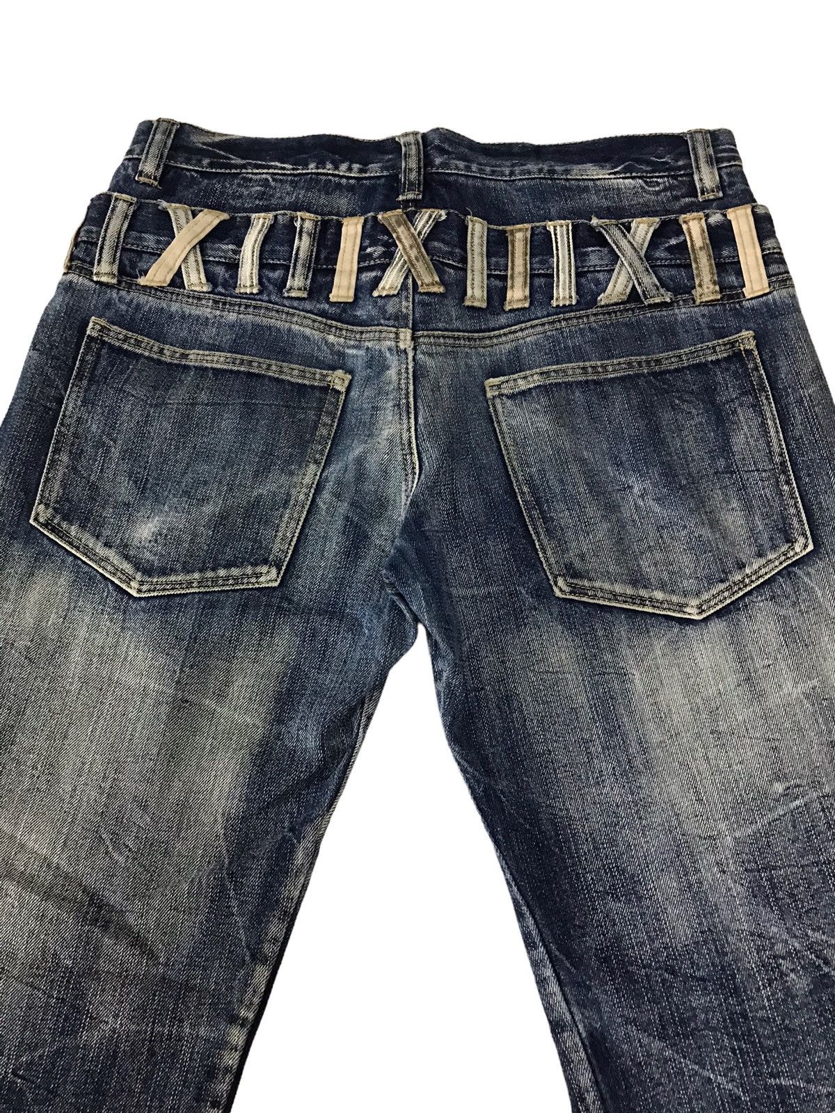 Le Grande Bleu (L.G.B.) 🔥Japanese Brand Double Waist Washed Blue Denim Size US 33 - 20 Thumbnail