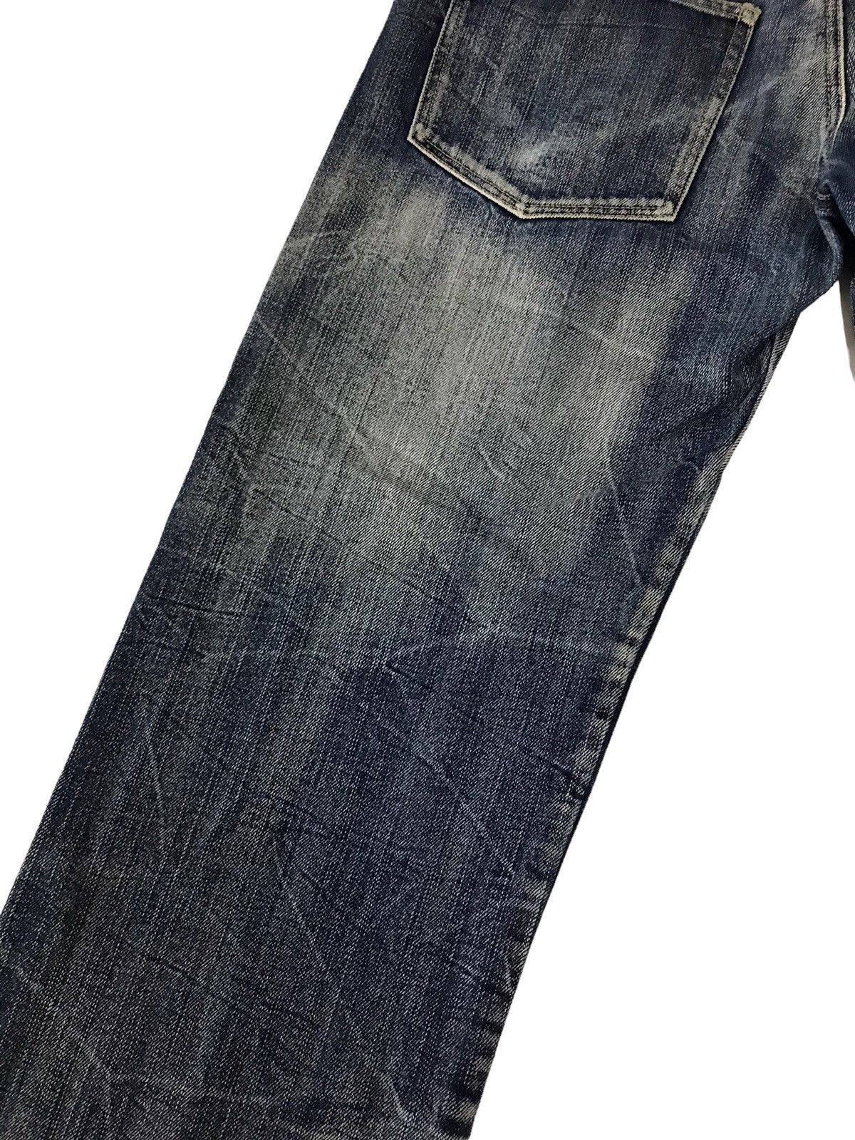 Le Grande Bleu (L.G.B.) 🔥Japanese Brand Double Waist Washed Blue Denim Size US 33 - 19 Thumbnail
