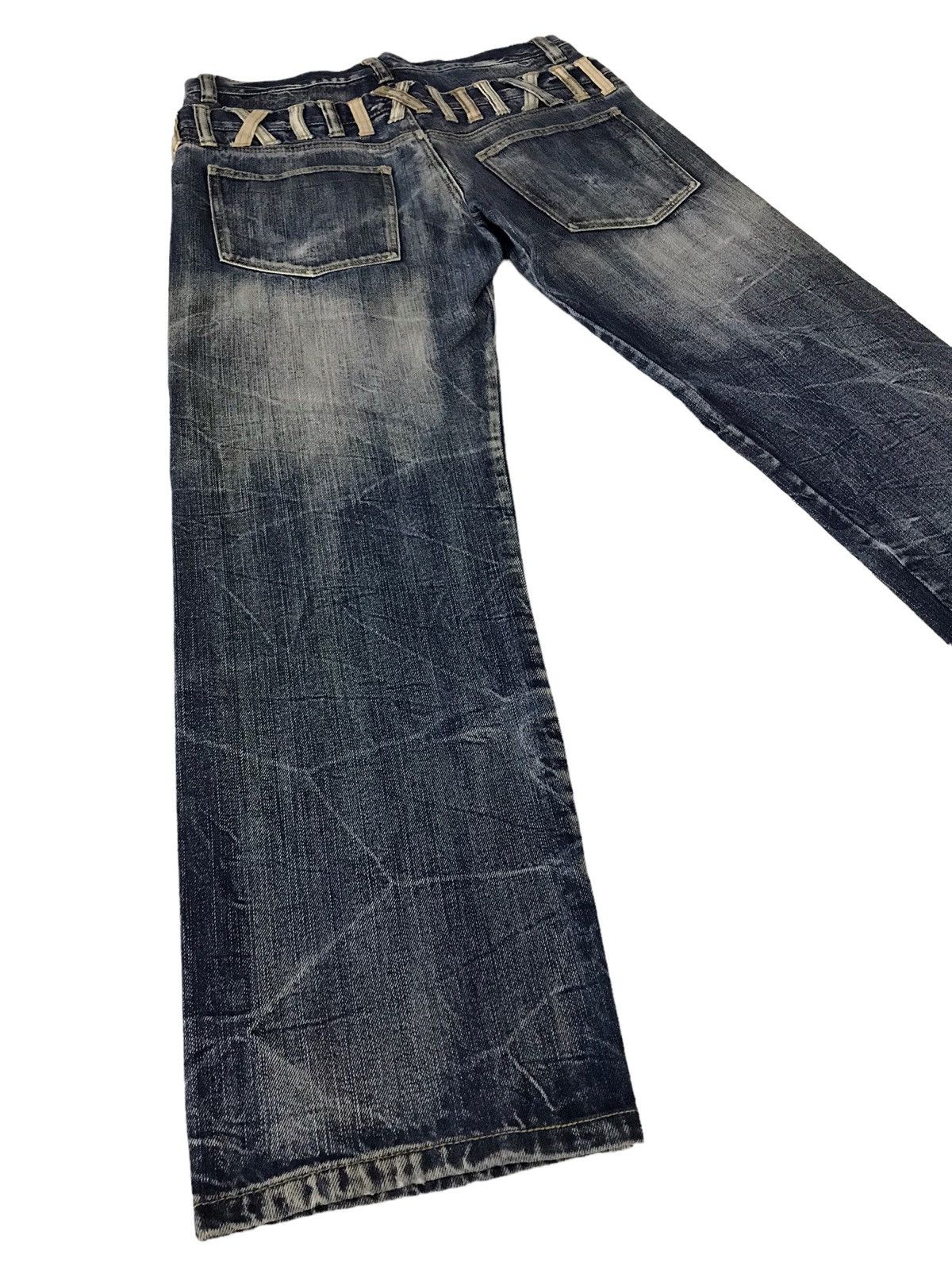 Le Grande Bleu (L.G.B.) 🔥Japanese Brand Double Waist Washed Blue Denim Size US 33 - 15 Thumbnail