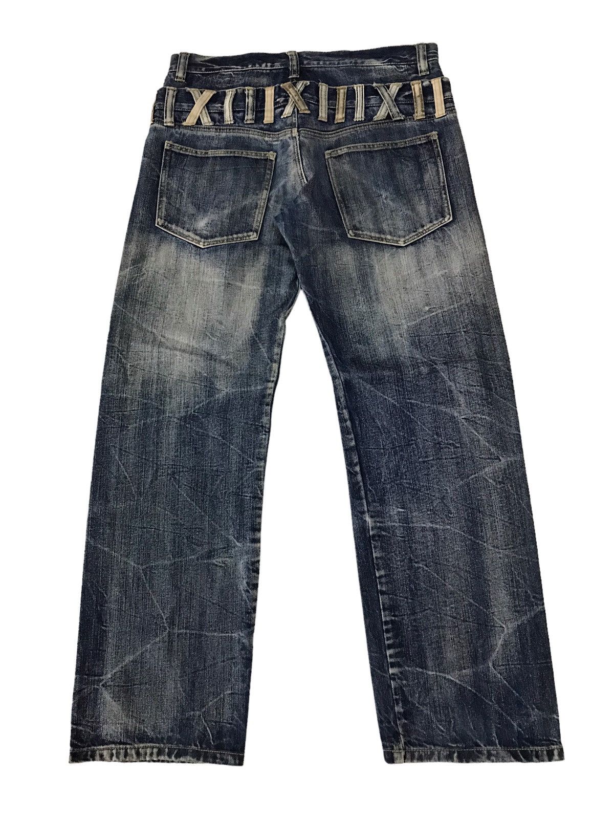 Le Grande Bleu (L.G.B.) 🔥Japanese Brand Double Waist Washed Blue Denim Size US 33 - 13 Thumbnail