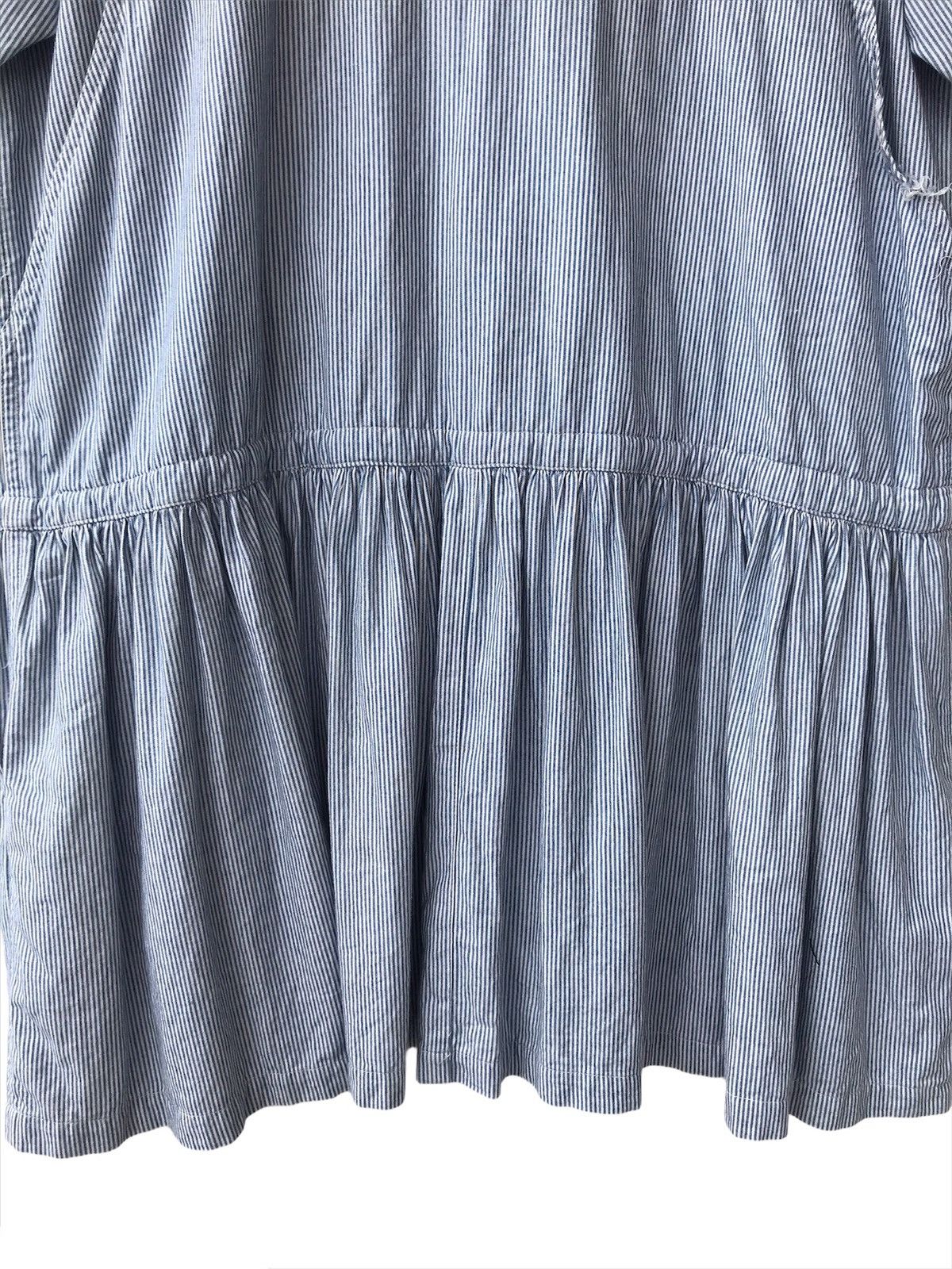 Issey Miyake × Tsumori Chisato Archival 80s IS Iconic Logo Hickory Stripes Pockets Dress Size L / US 10 / IT 46 - 13 Thumbnail