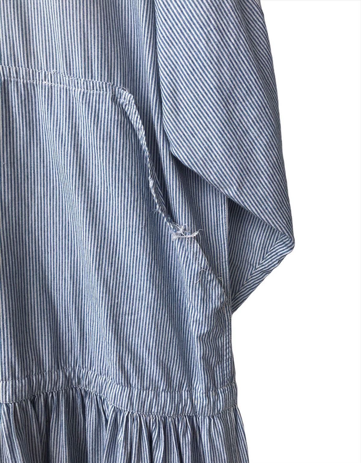 Issey Miyake × Tsumori Chisato Archival 80s IS Iconic Logo Hickory Stripes Pockets Dress Size L / US 10 / IT 46 - 14 Thumbnail