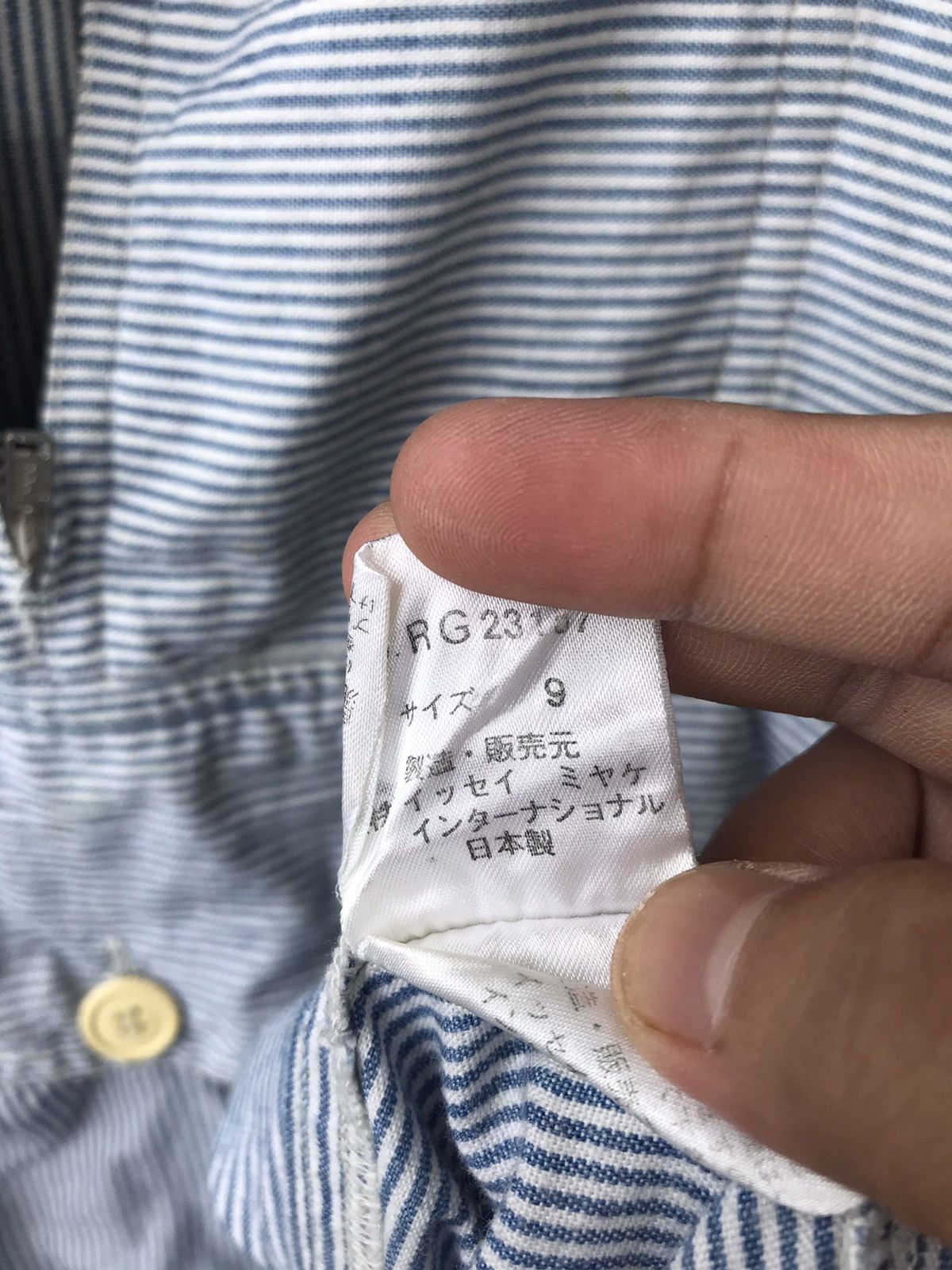 Issey Miyake × Tsumori Chisato Archival 80s IS Iconic Logo Hickory Stripes Pockets Dress Size L / US 10 / IT 46 - 16 Thumbnail