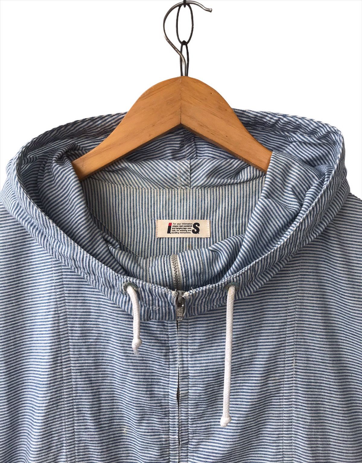 Issey Miyake × Tsumori Chisato Archival 80s IS Iconic Logo Hickory Stripes Pockets Dress Size L / US 10 / IT 46 - 3 Thumbnail