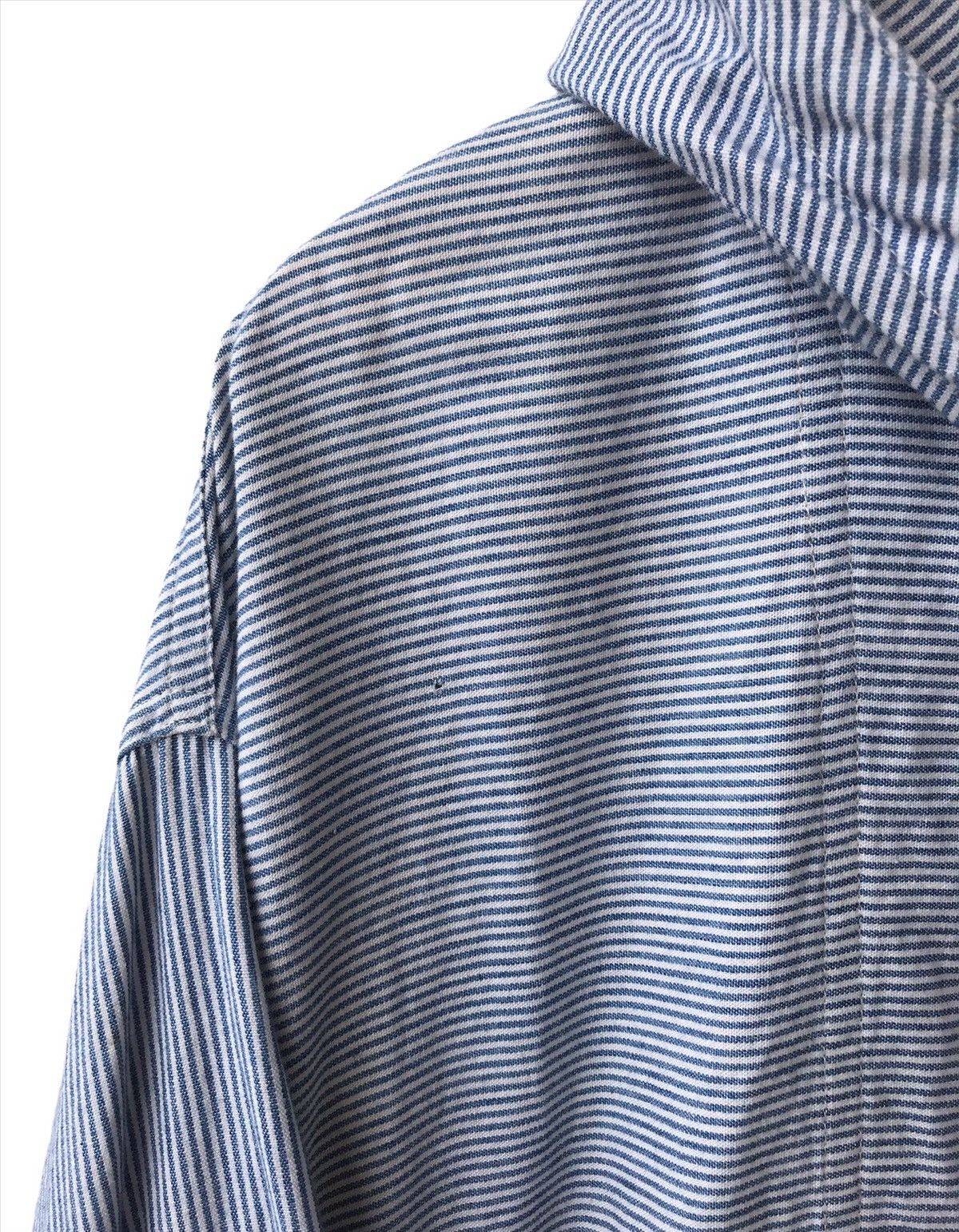 Issey Miyake × Tsumori Chisato Archival 80s IS Iconic Logo Hickory Stripes Pockets Dress Size L / US 10 / IT 46 - 6 Thumbnail