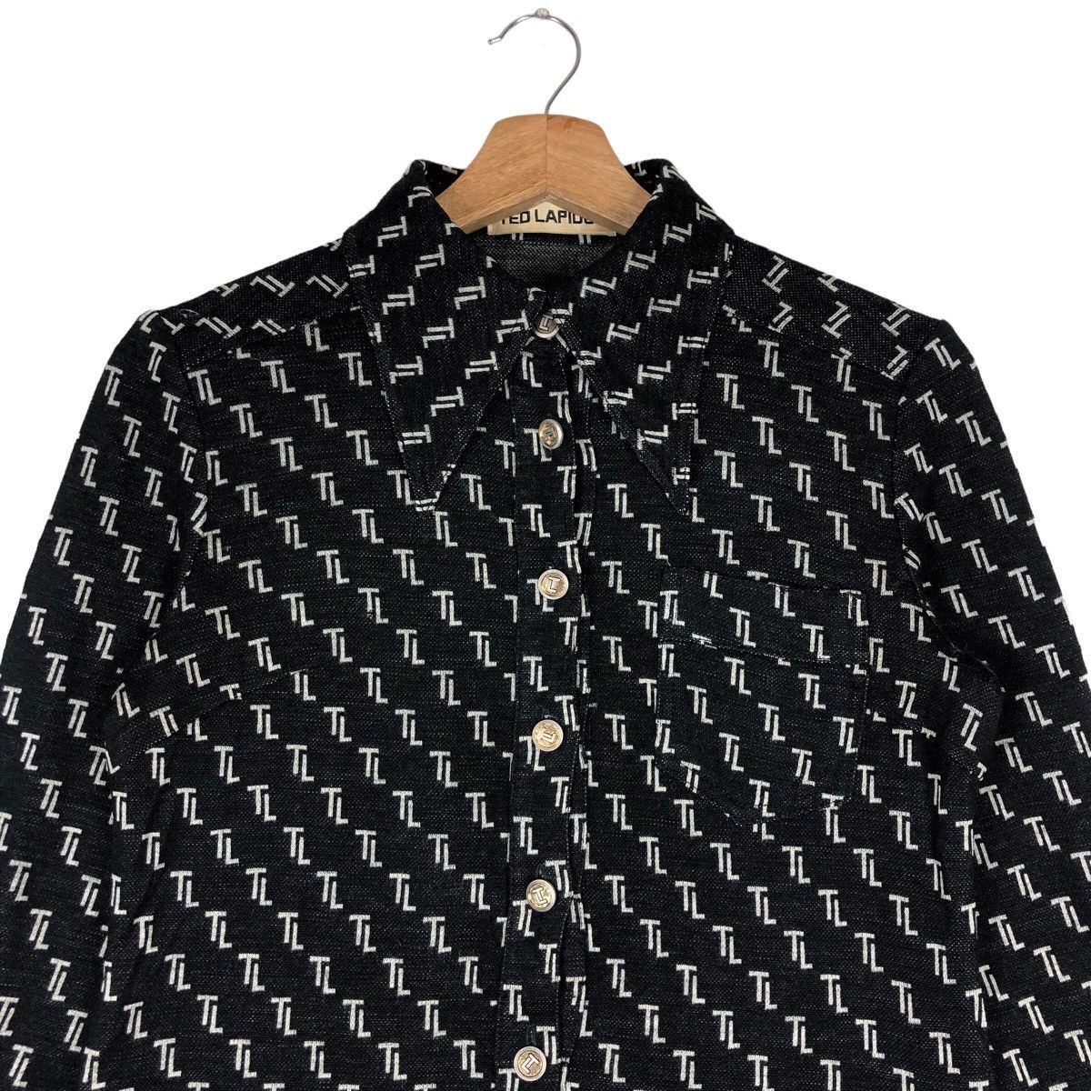 TED LAPIDUS Vintage Ted Lapidus Monogram Style Blouse Size S / US 4 / IT 40 - 2 Thumbnail