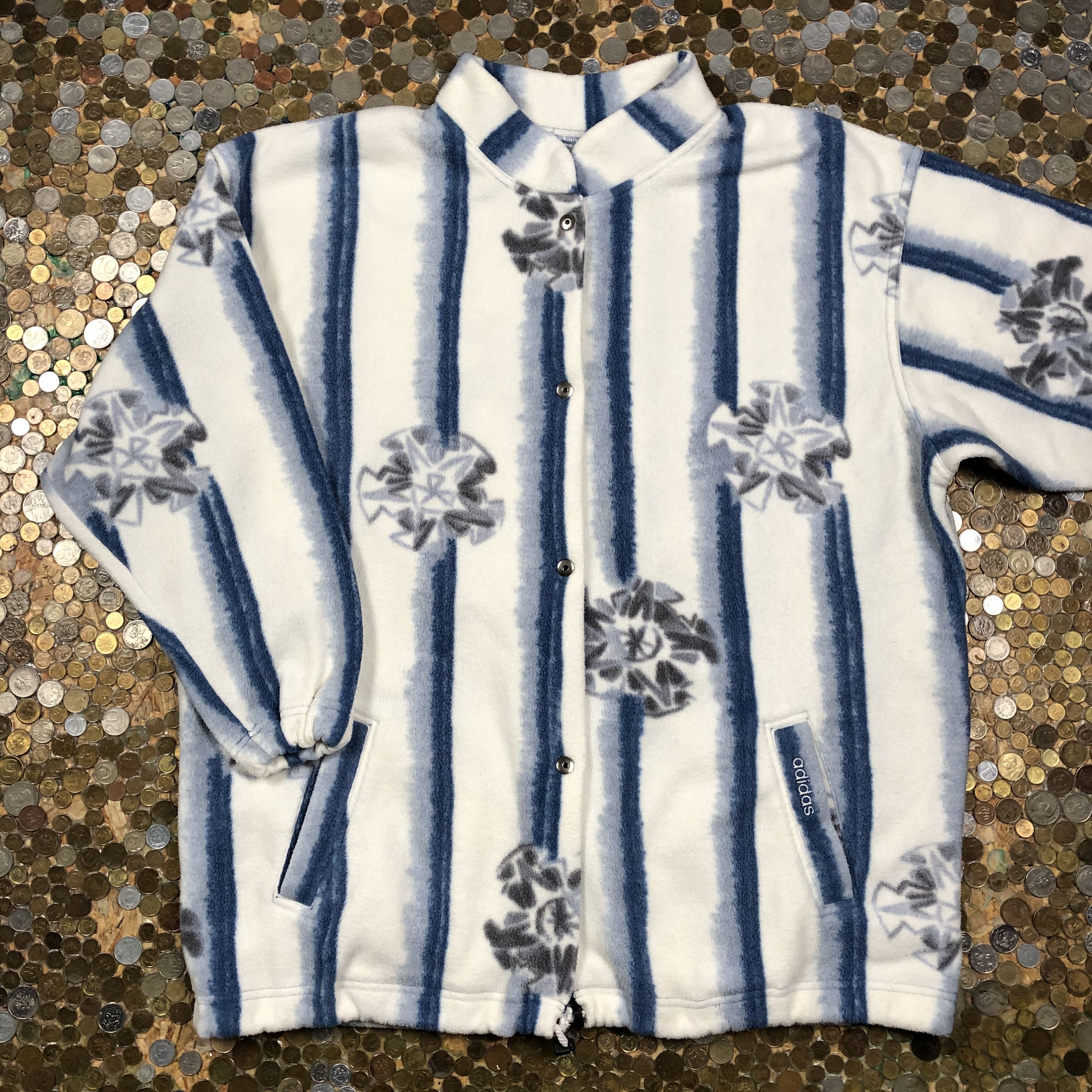 Adidas Vintage Overshirt fleece from 1980s 80's