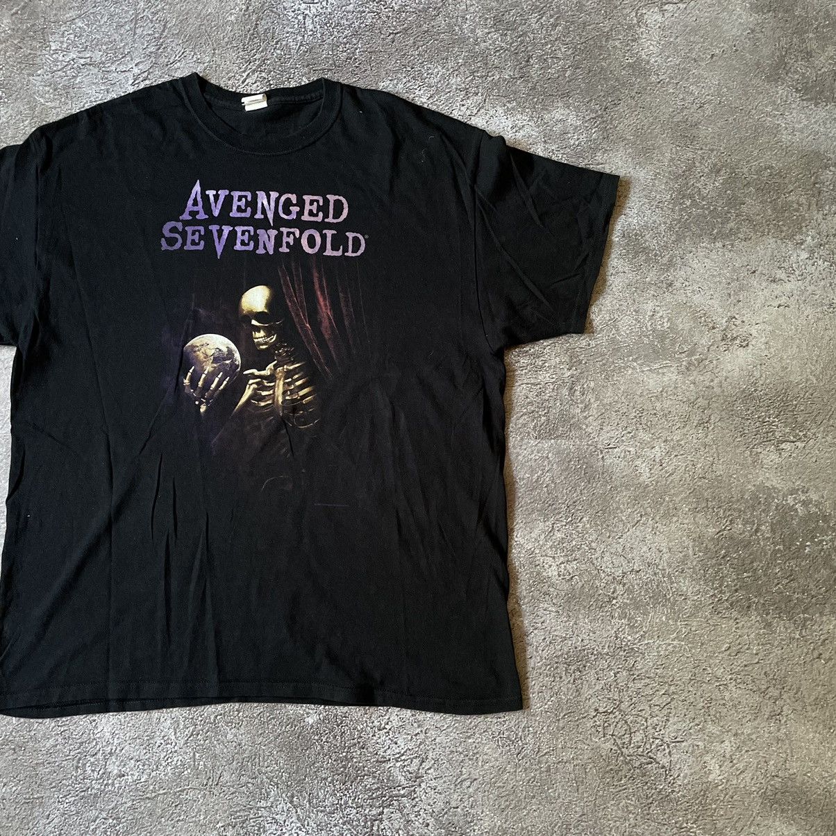 Vintage Vintage 90s Avenged Sevenfold Graphic Tee Grunge Washed XL Size US XL / EU 56 / 4 - 3 Thumbnail
