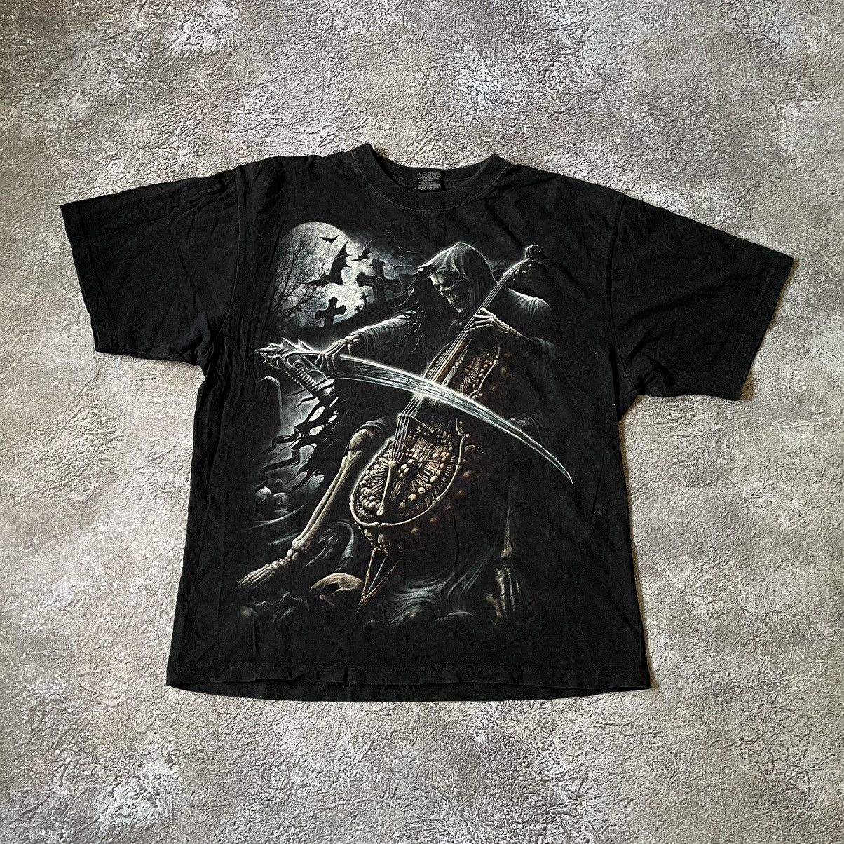 Vintage Vintage 90s Horror Graphic Tee Grunge Screamer Face Baggy XL Size US XL / EU 56 / 4 - 3 Thumbnail