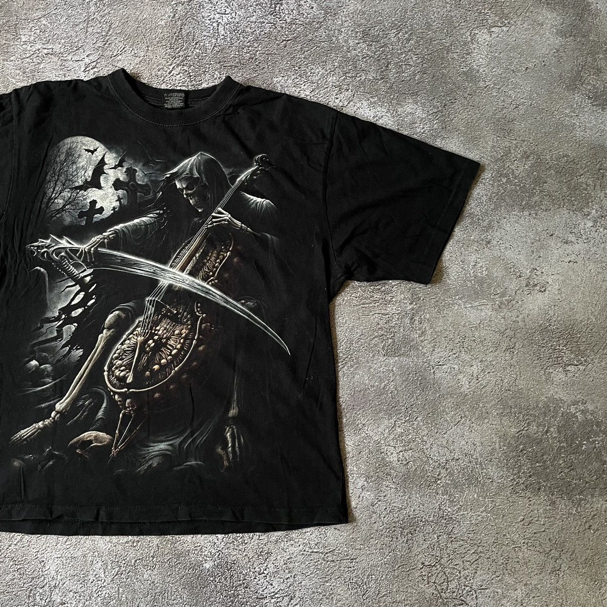 Vintage Vintage 90s Horror Graphic Tee Grunge Screamer Face Baggy XL Size US XL / EU 56 / 4 - 2 Thumbnail