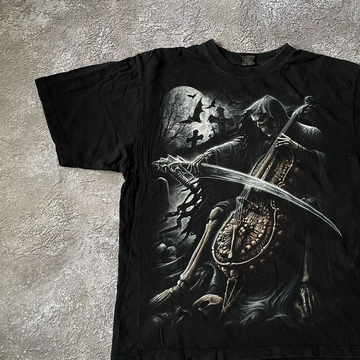 Vintage Vintage 90s Horror Graphic Tee Grunge Screamer Face Baggy XL Size US XL / EU 56 / 4 - 4 Thumbnail