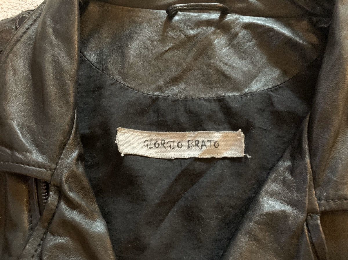 Giorgio Brato Leather Biker Jacket Black Giorgio Brato Size US L / EU 52-54 / 3 - 8 Thumbnail