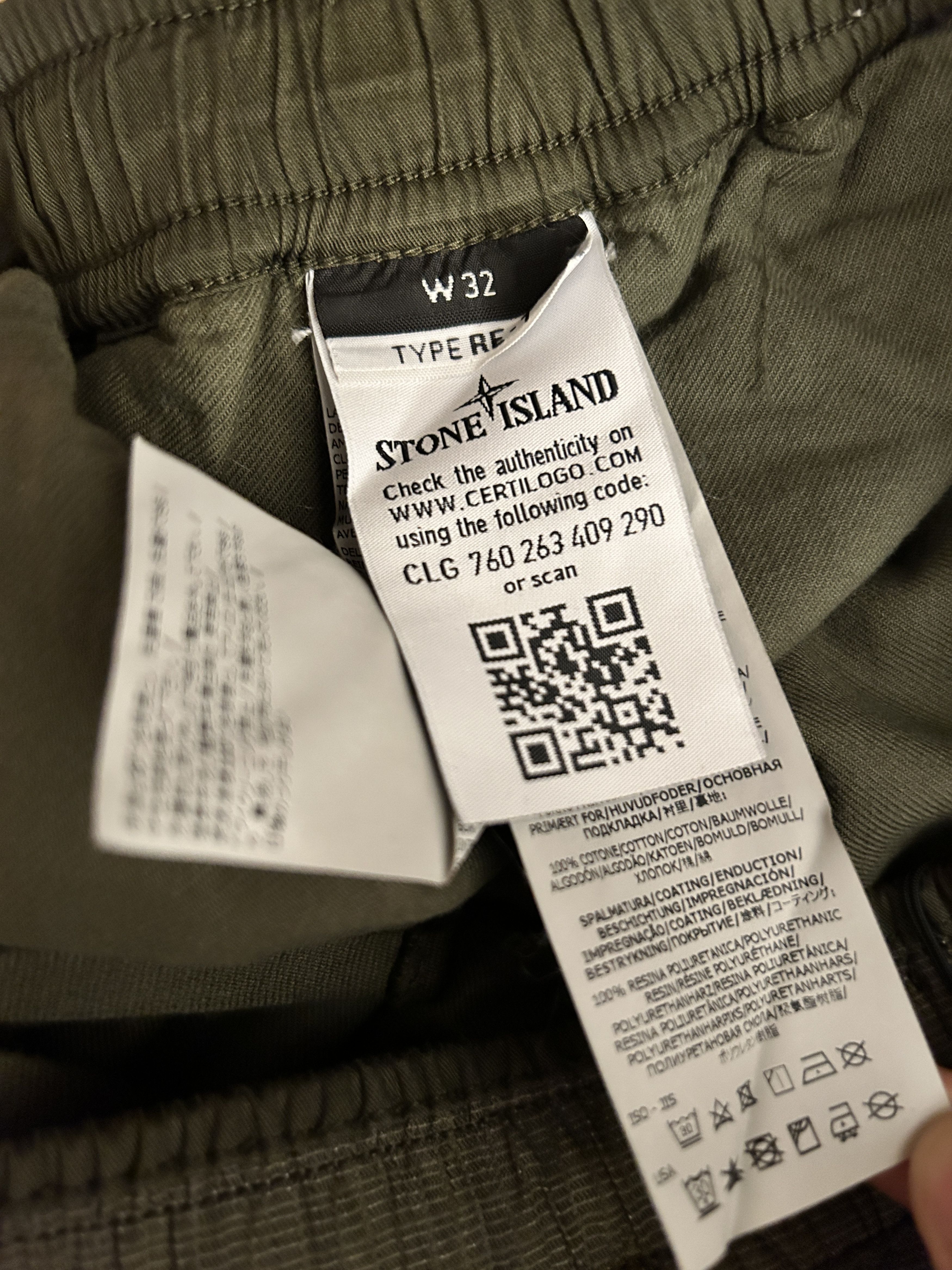 Stone Island 32398 REFLECTIVE WEAVE RIPSTOP-TC cargo pants Olive f/w 19 Size US 32 / EU 48 - 7 Thumbnail