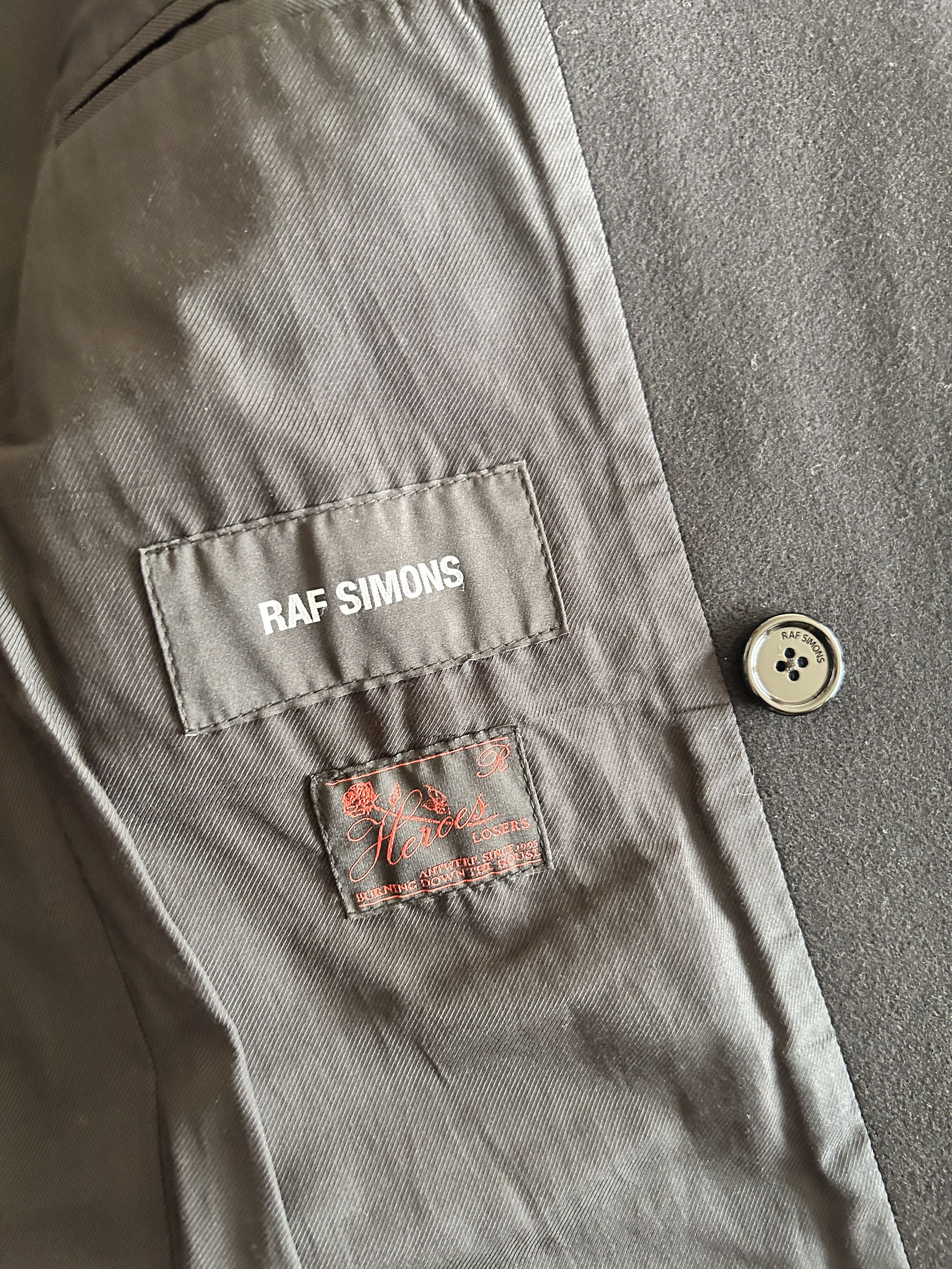 Raf Simons double breast fitted wool blend jacket coat heroes & loser Size US L / EU 52-54 / 3 - 5 Thumbnail