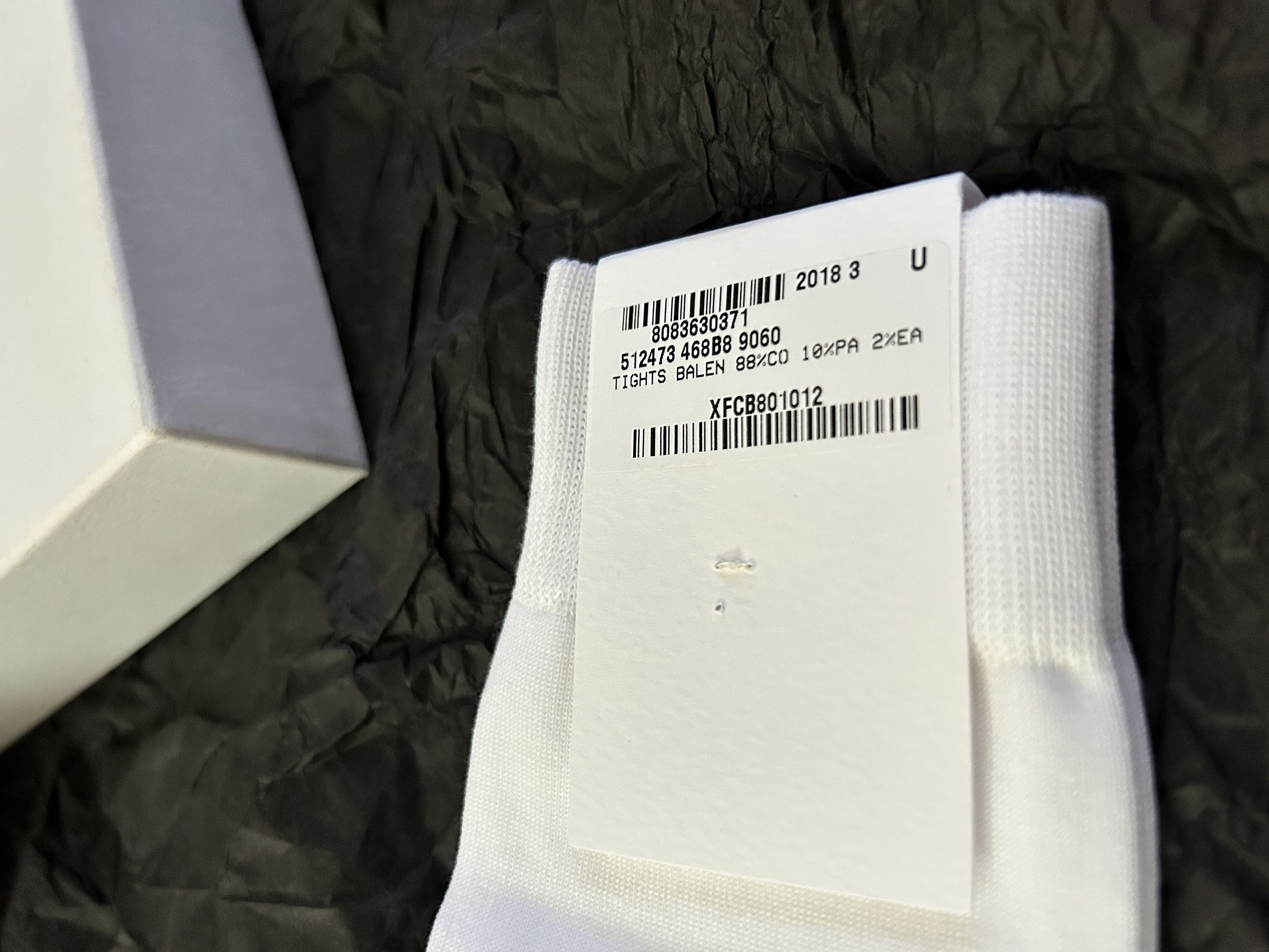 Balenciaga Balenciaga White logo Socks Cotton Size Medium Size ONE SIZE - 8 Thumbnail
