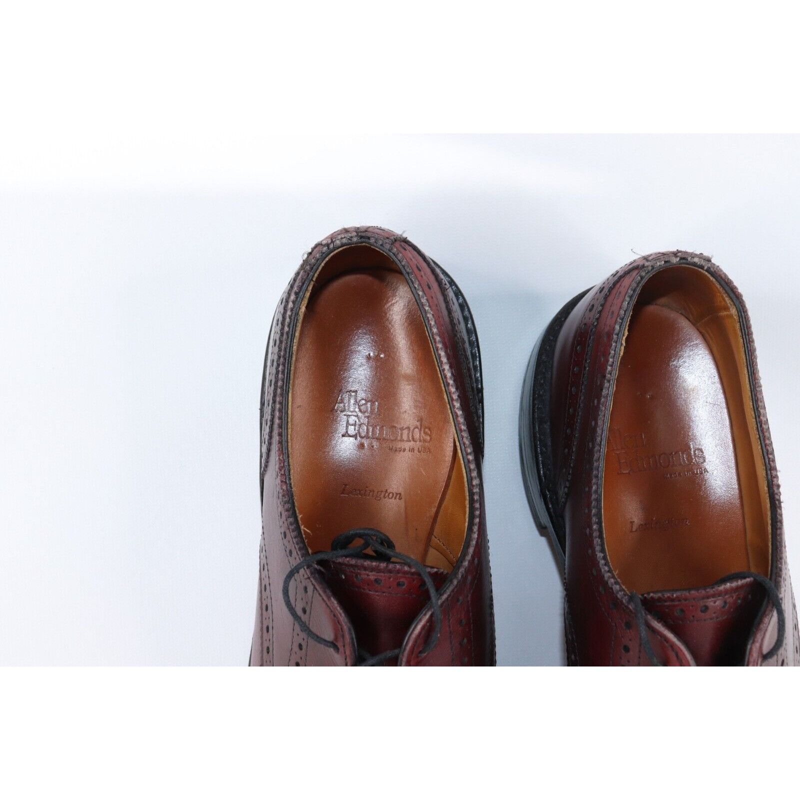 Allen Edmonds × Vintage Vintage Allen Edmonds Leather Brogue Toe Cap Dress Shoes Sh Size US 9.5 / EU 42-43 - 7 Thumbnail