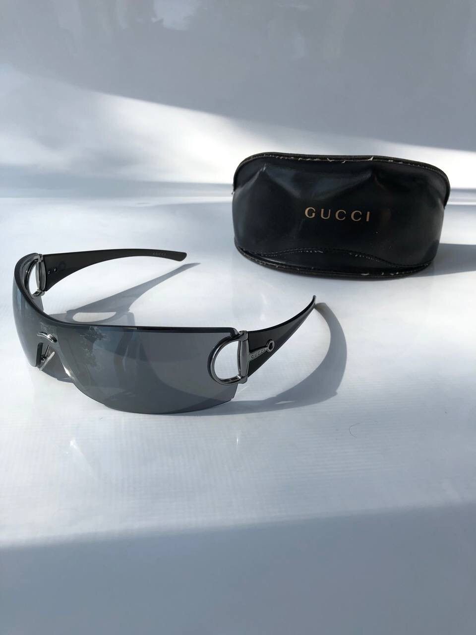 Gucci Y2K Black Futuristic Mask Gucci sunglasses GG | Grailed