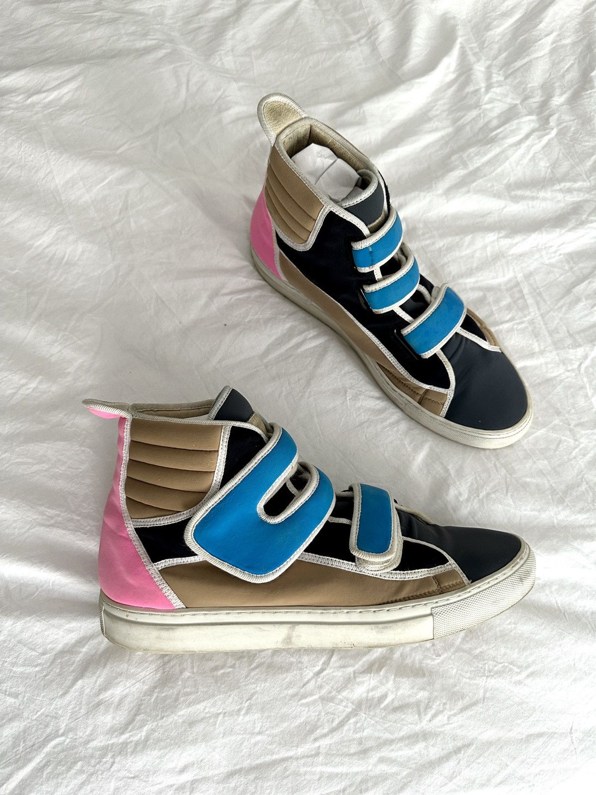 image of Raf Simons 2009 Neoprene High Top Velcro Sneakers, Men's (Size 10)
