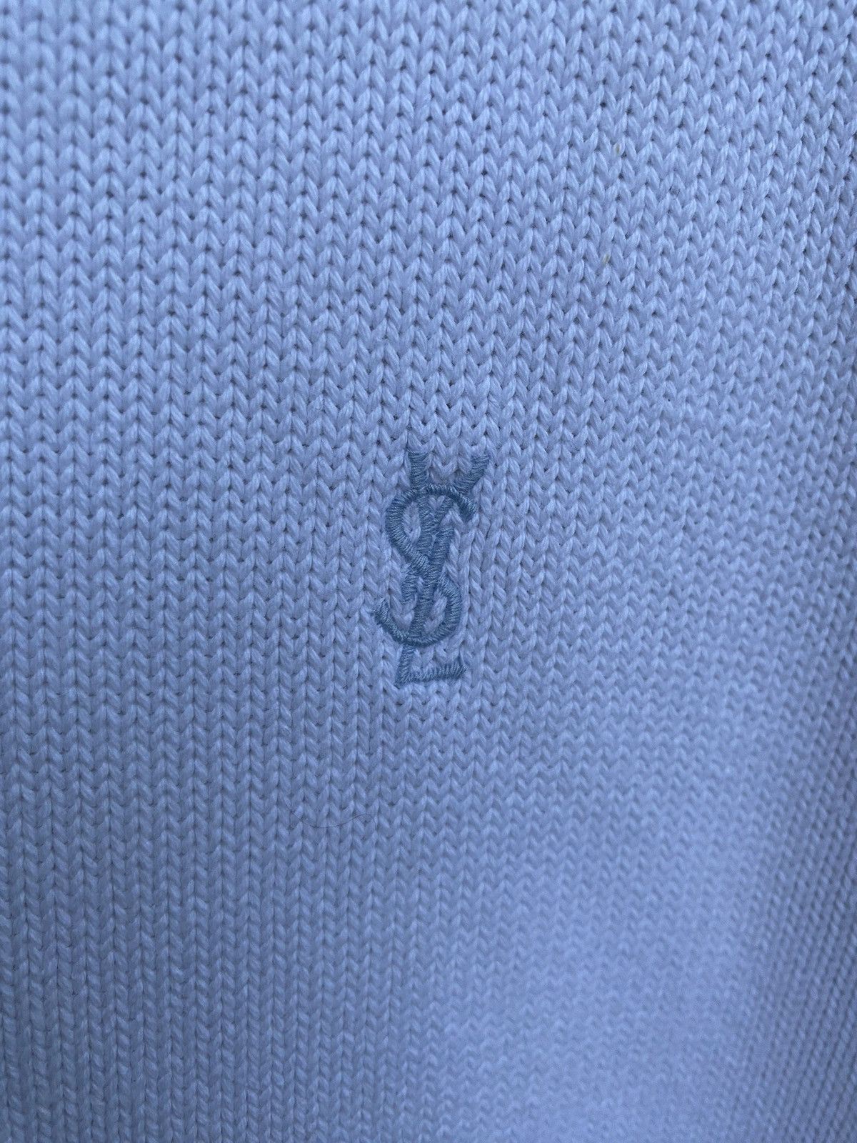Yves Saint Laurent White YSL Sweater Knit Size US M / EU 48-50 / 2 - 2 Thumbnail