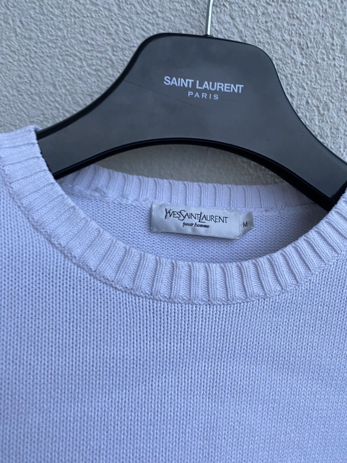 Yves Saint Laurent White YSL Sweater Knit Size US M / EU 48-50 / 2 - 4 Thumbnail