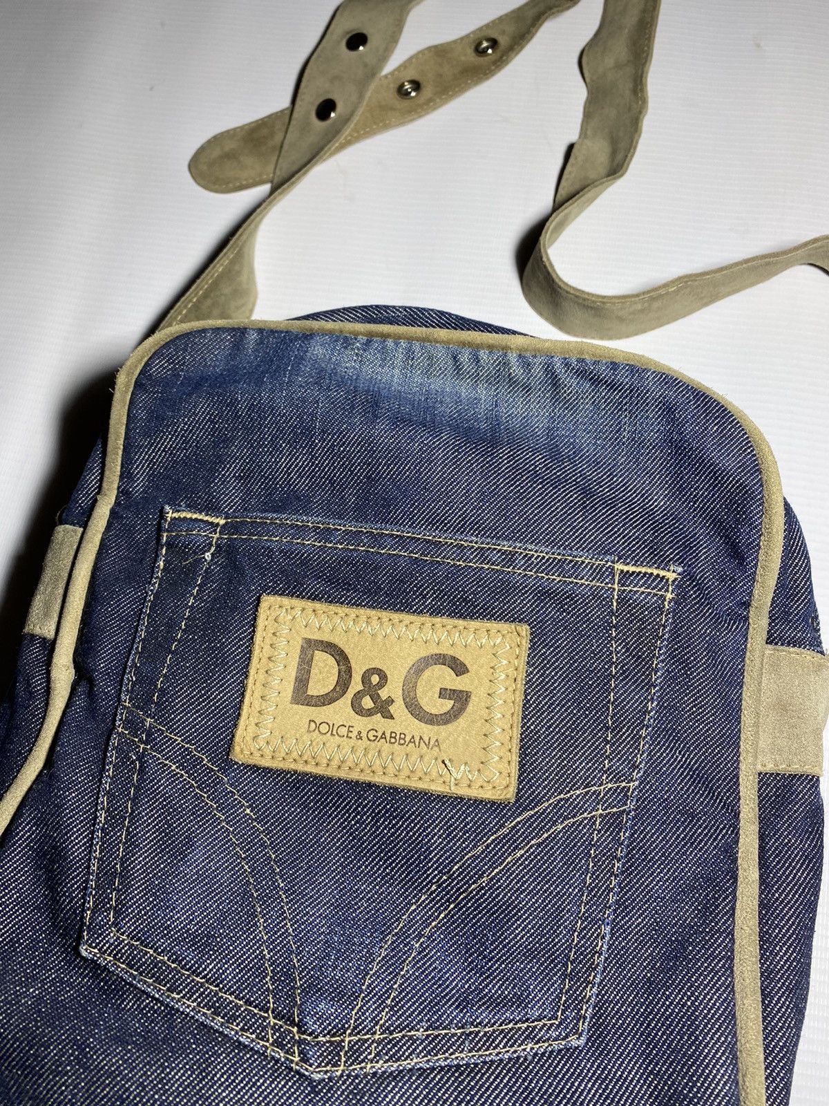 Dolce & Gabbana Dolce Gabbana vintage denim messenger bag RARE Size ONE SIZE - 4 Thumbnail