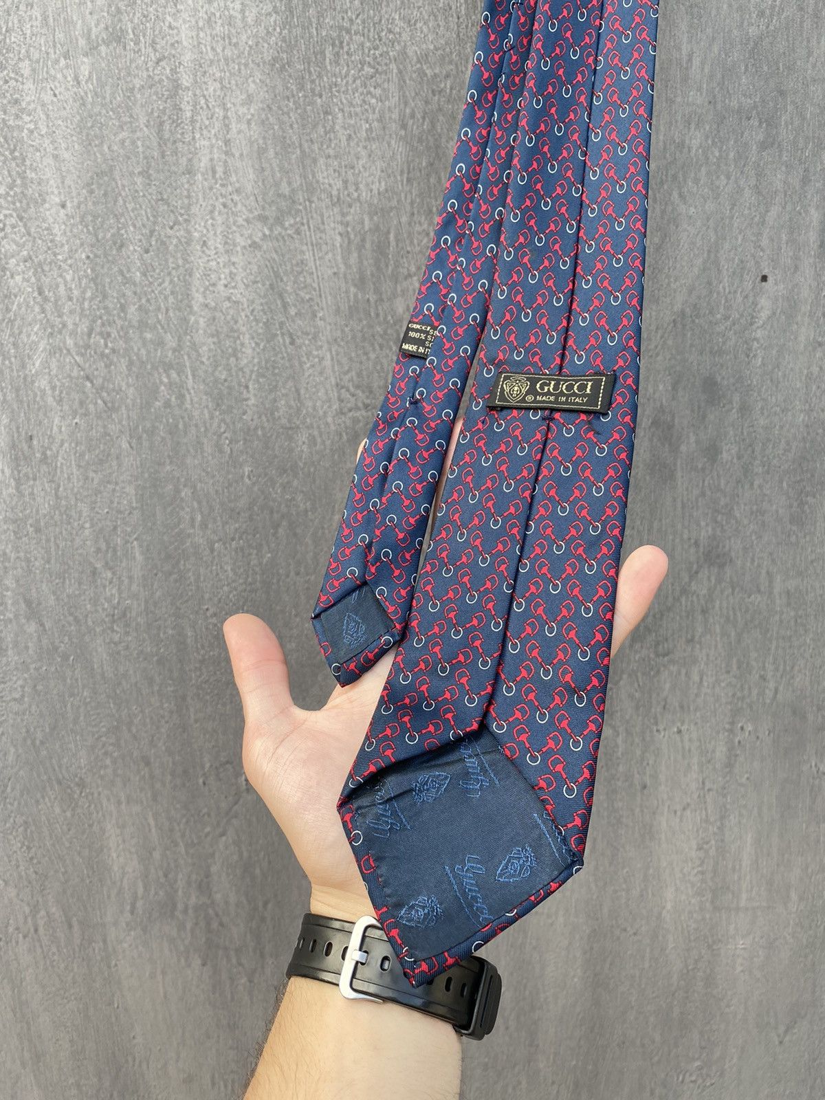 Gucci Gucci vintage tie Rare silk made in italy Size ONE SIZE - 2 Thumbnail