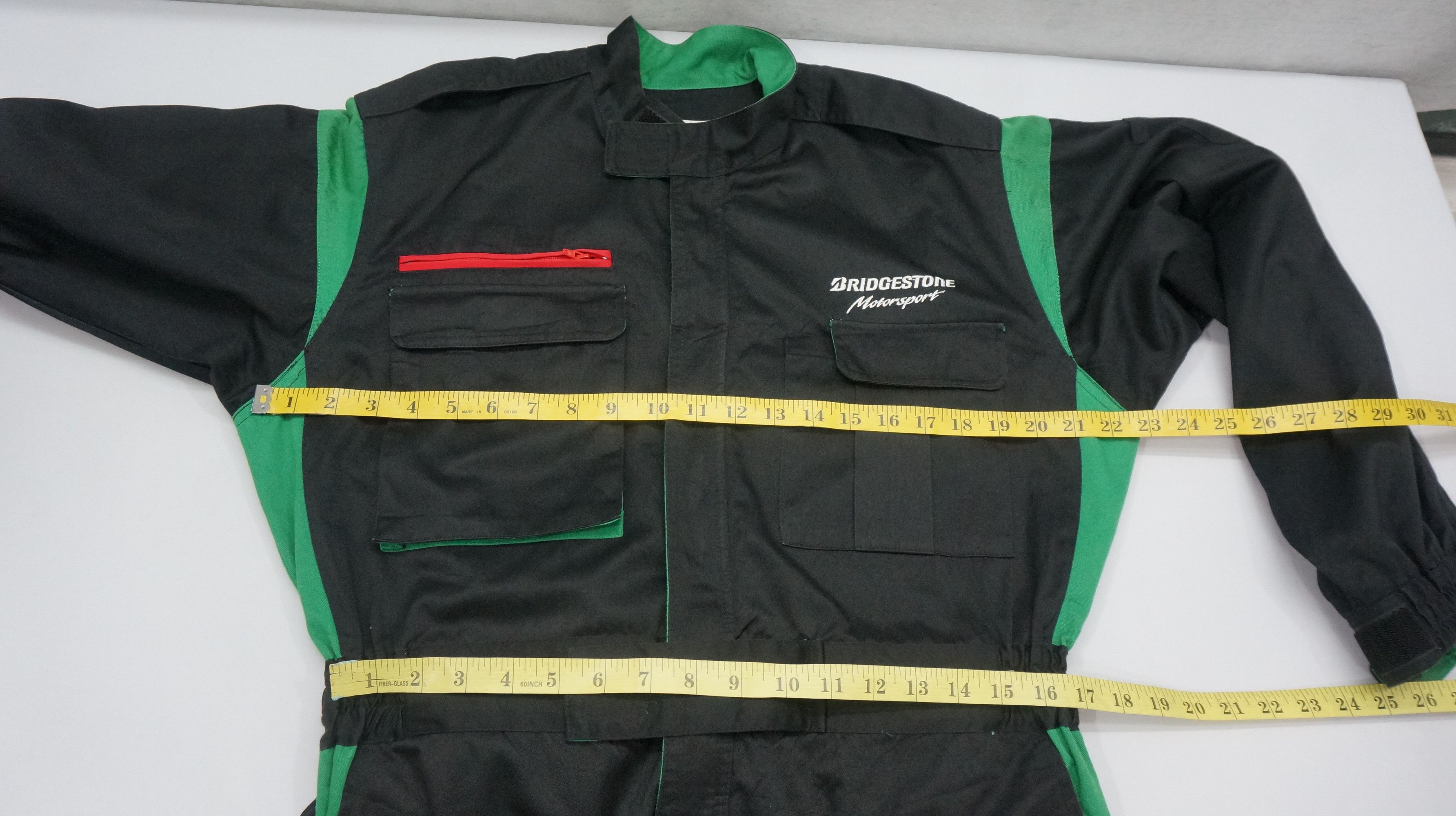 Japanese Brand BRIDGESTONE Motorsport Rare Coverall Size US 31 - 10 Thumbnail