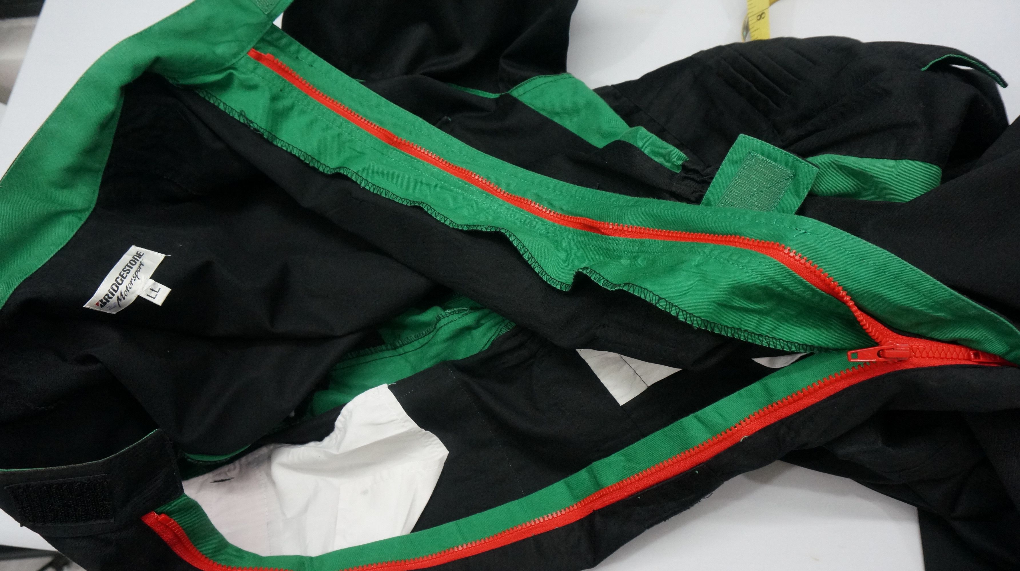 Japanese Brand BRIDGESTONE Motorsport Rare Coverall Size US 31 - 16 Thumbnail