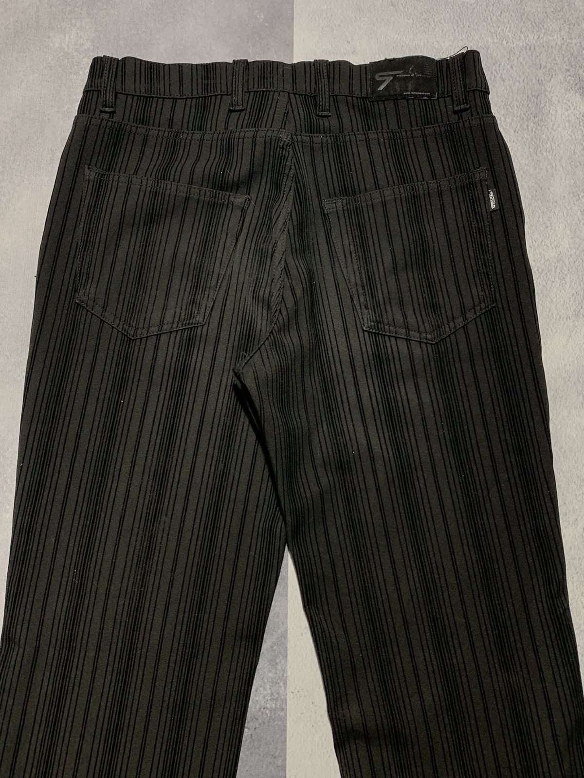 Vintage Vintage Y2K wmns striped straight fit pants size 29x34 Size 30" / US 8 / IT 44 - 6 Thumbnail