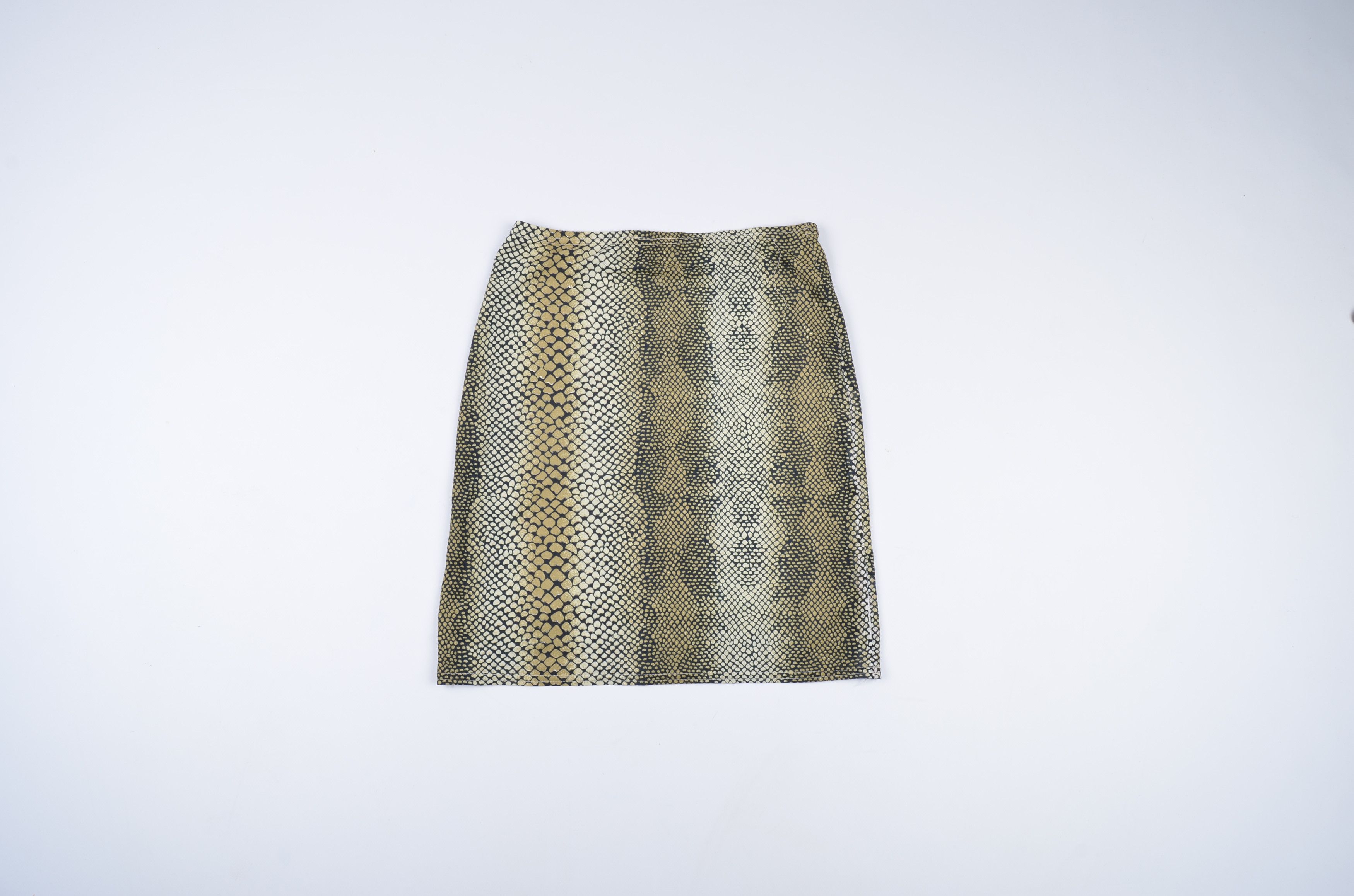 Vintage Vintage French Snake Printed Mini Skirt Size 26" / US 2 / IT 38 - 9 Thumbnail