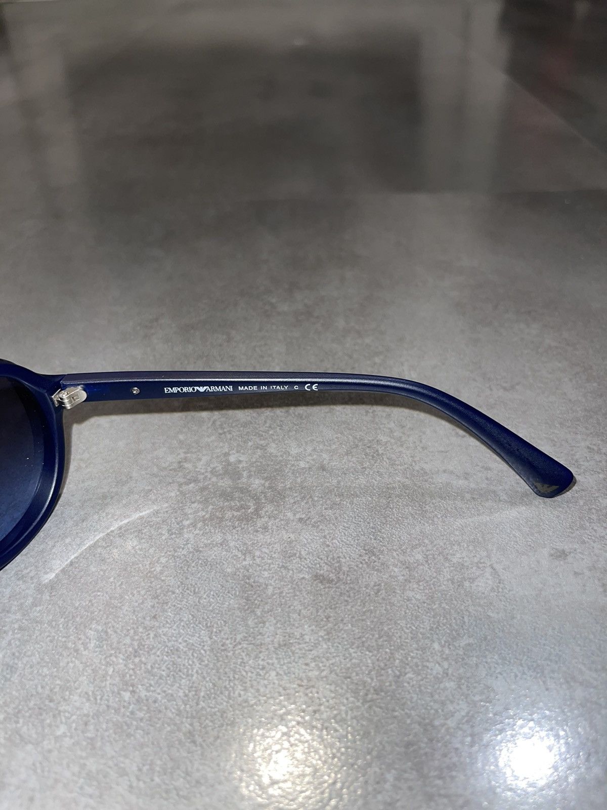 Emporio Armani Emporio Armani EA4010 5088/8F Dark Blue Aviator Sunglasses Size ONE SIZE - 11 Thumbnail