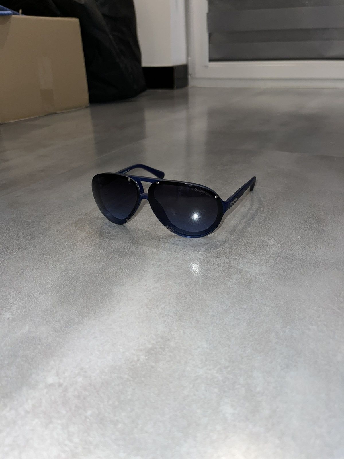 Emporio Armani EA4010 5088/8F Dark Blue Aviator Sunglasses
