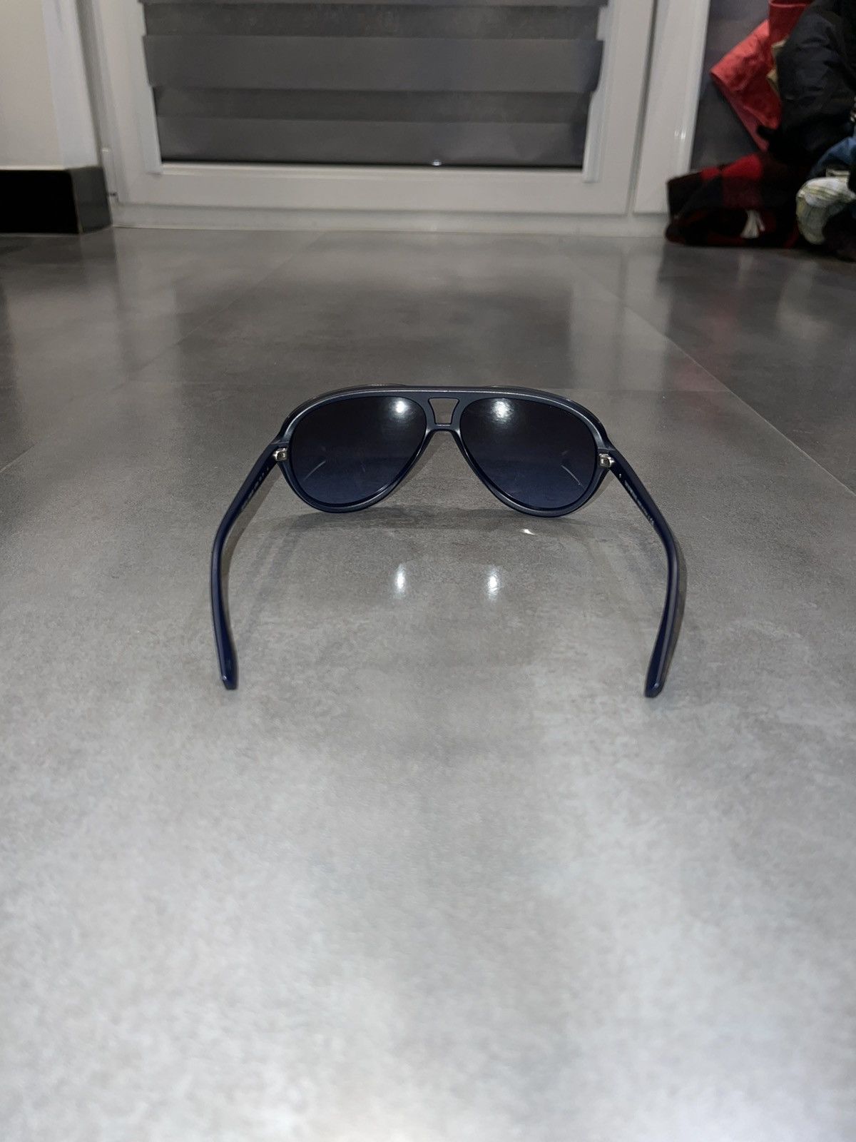 Emporio Armani Emporio Armani EA4010 5088/8F Dark Blue Aviator Sunglasses Size ONE SIZE - 8 Thumbnail