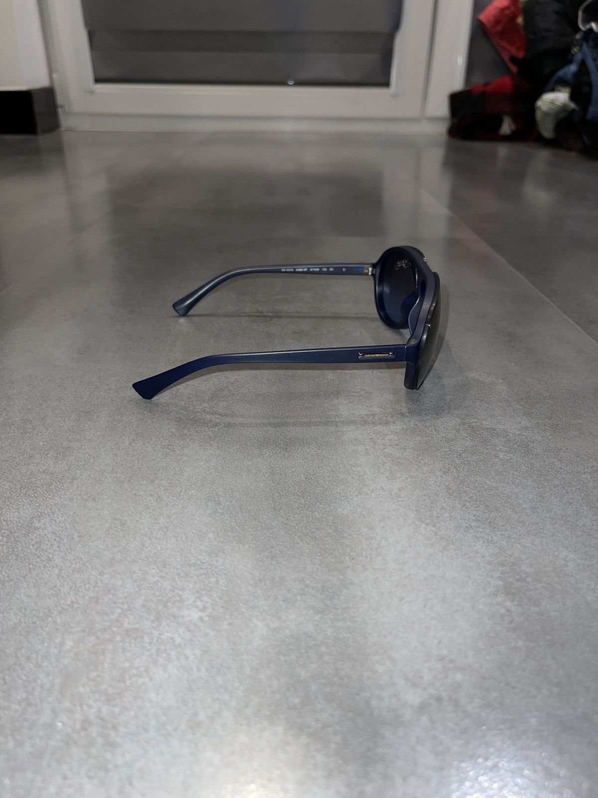Emporio Armani Emporio Armani EA4010 5088/8F Dark Blue Aviator Sunglasses Size ONE SIZE - 7 Thumbnail