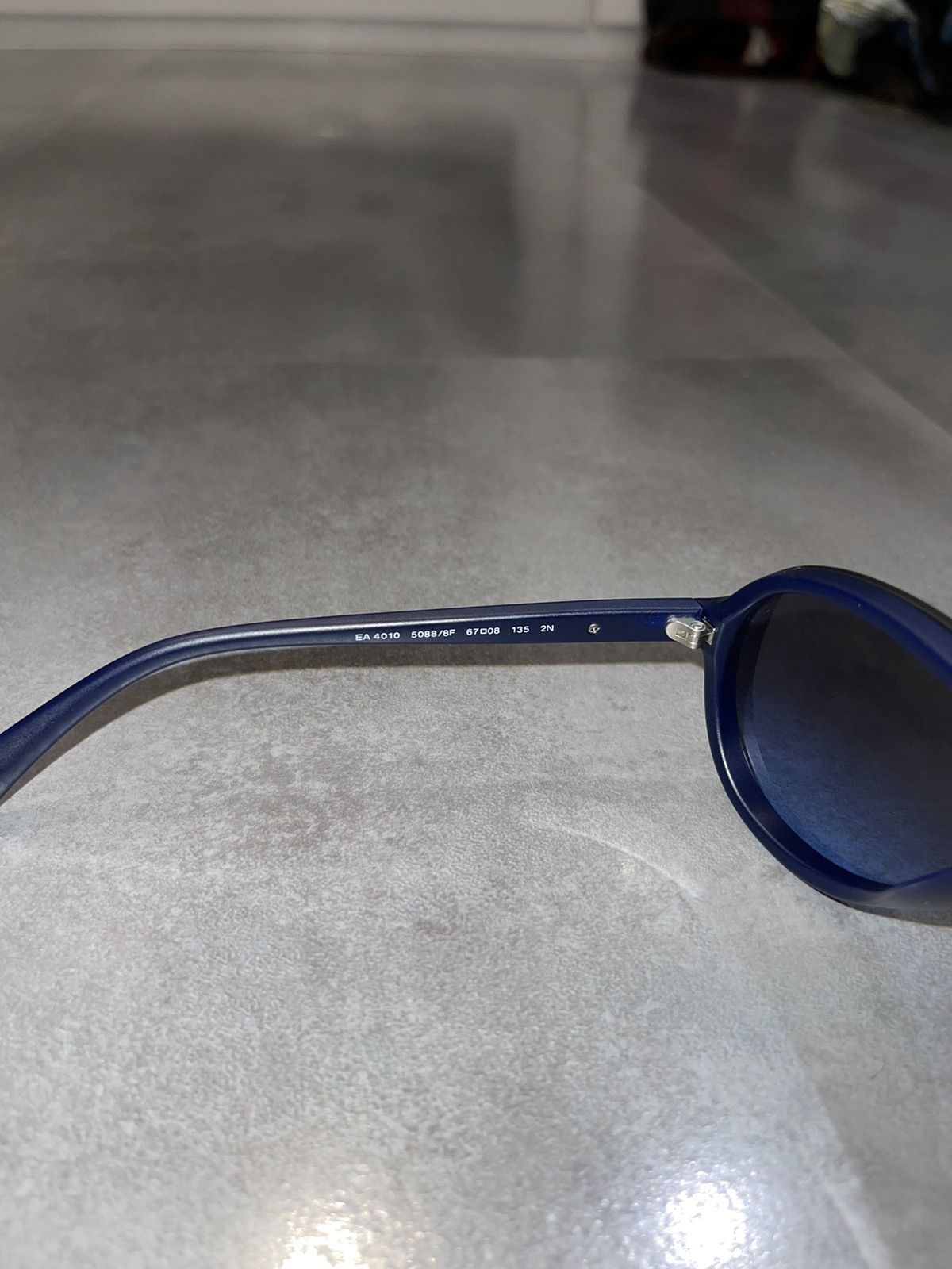Emporio Armani Emporio Armani EA4010 5088/8F Dark Blue Aviator Sunglasses Size ONE SIZE - 13 Thumbnail