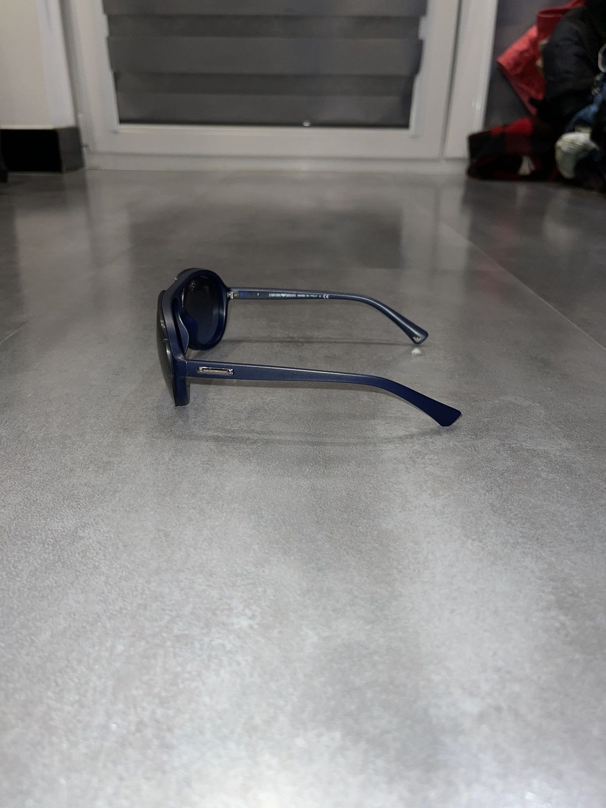 Emporio Armani Emporio Armani EA4010 5088/8F Dark Blue Aviator Sunglasses Size ONE SIZE - 5 Thumbnail