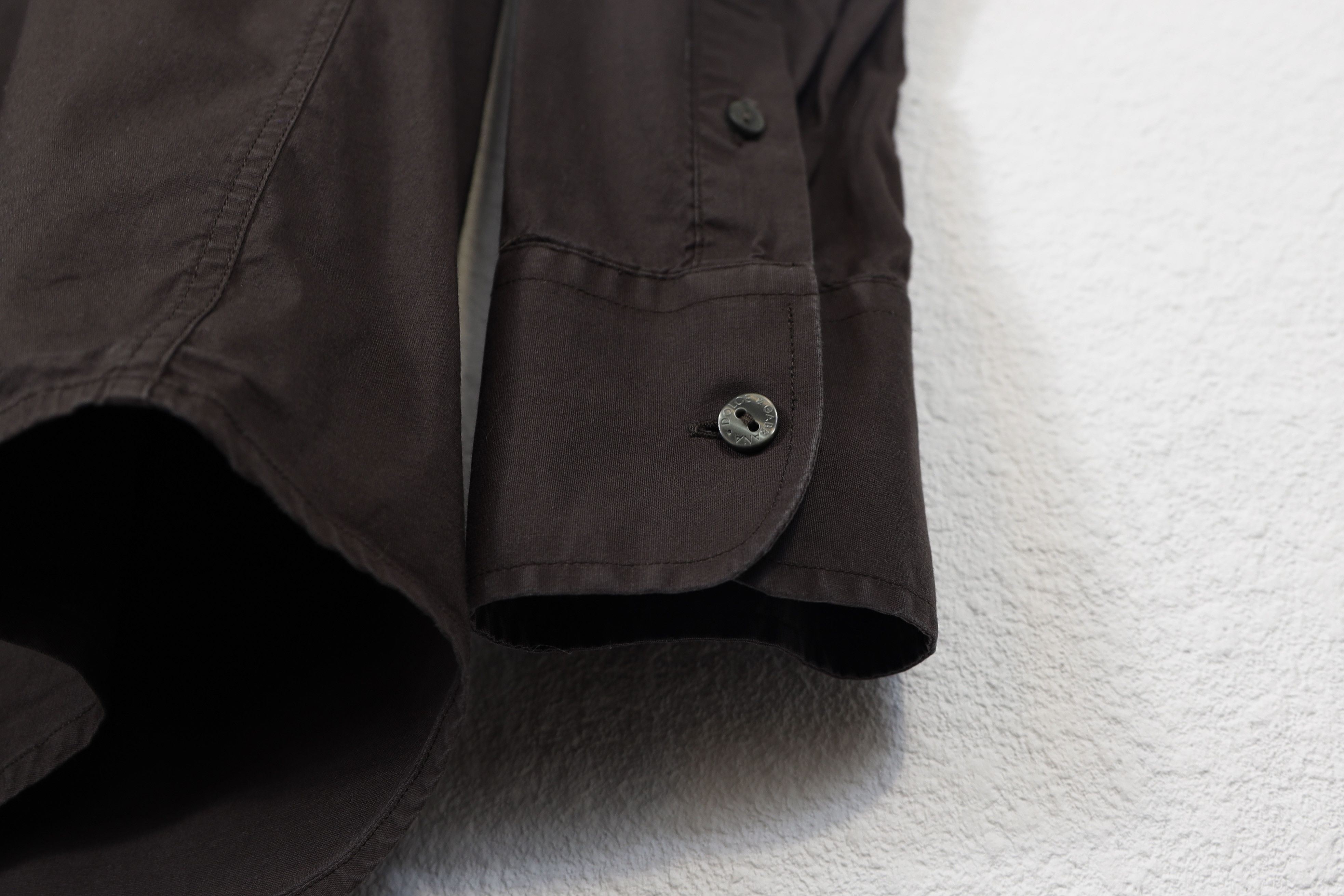 Dolce & Gabbana Dolce & Gabbana GOLD Sleeve Logo Dark Brown Formal Shirt Size US S / EU 44-46 / 1 - 4 Thumbnail