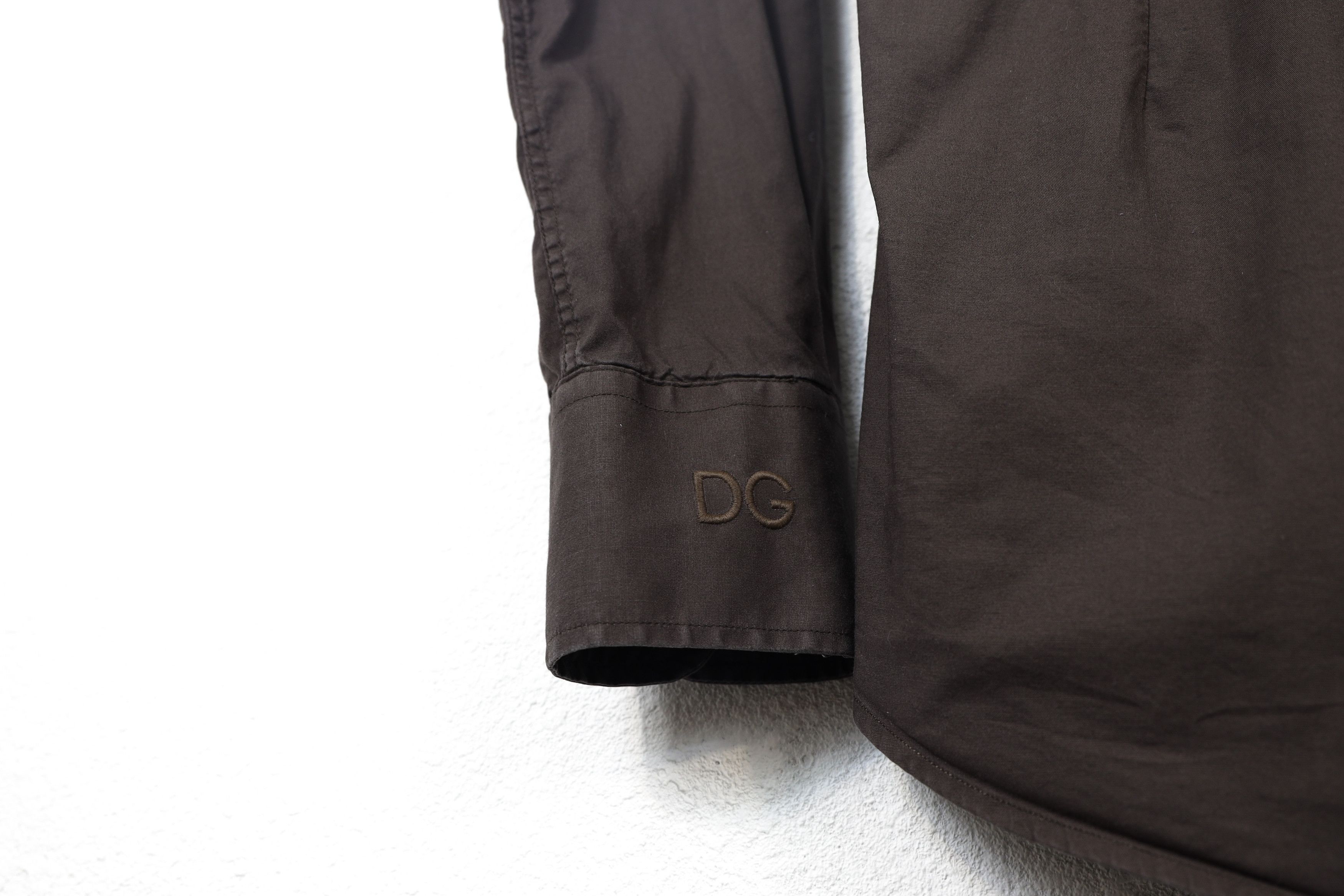 Dolce & Gabbana Dolce & Gabbana GOLD Sleeve Logo Dark Brown Formal Shirt Size US S / EU 44-46 / 1 - 10 Thumbnail