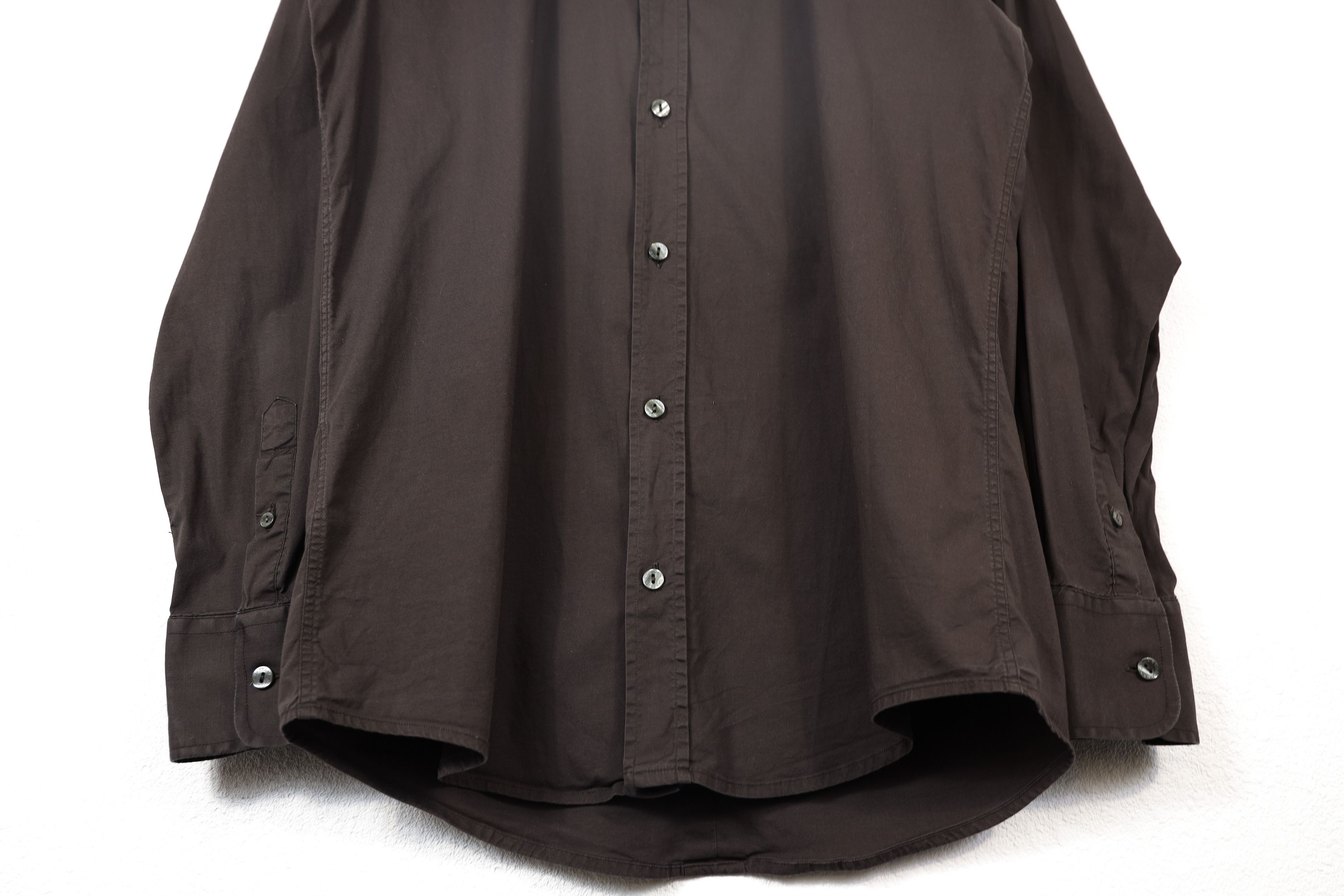 Dolce & Gabbana Dolce & Gabbana GOLD Sleeve Logo Dark Brown Formal Shirt Size US S / EU 44-46 / 1 - 3 Thumbnail