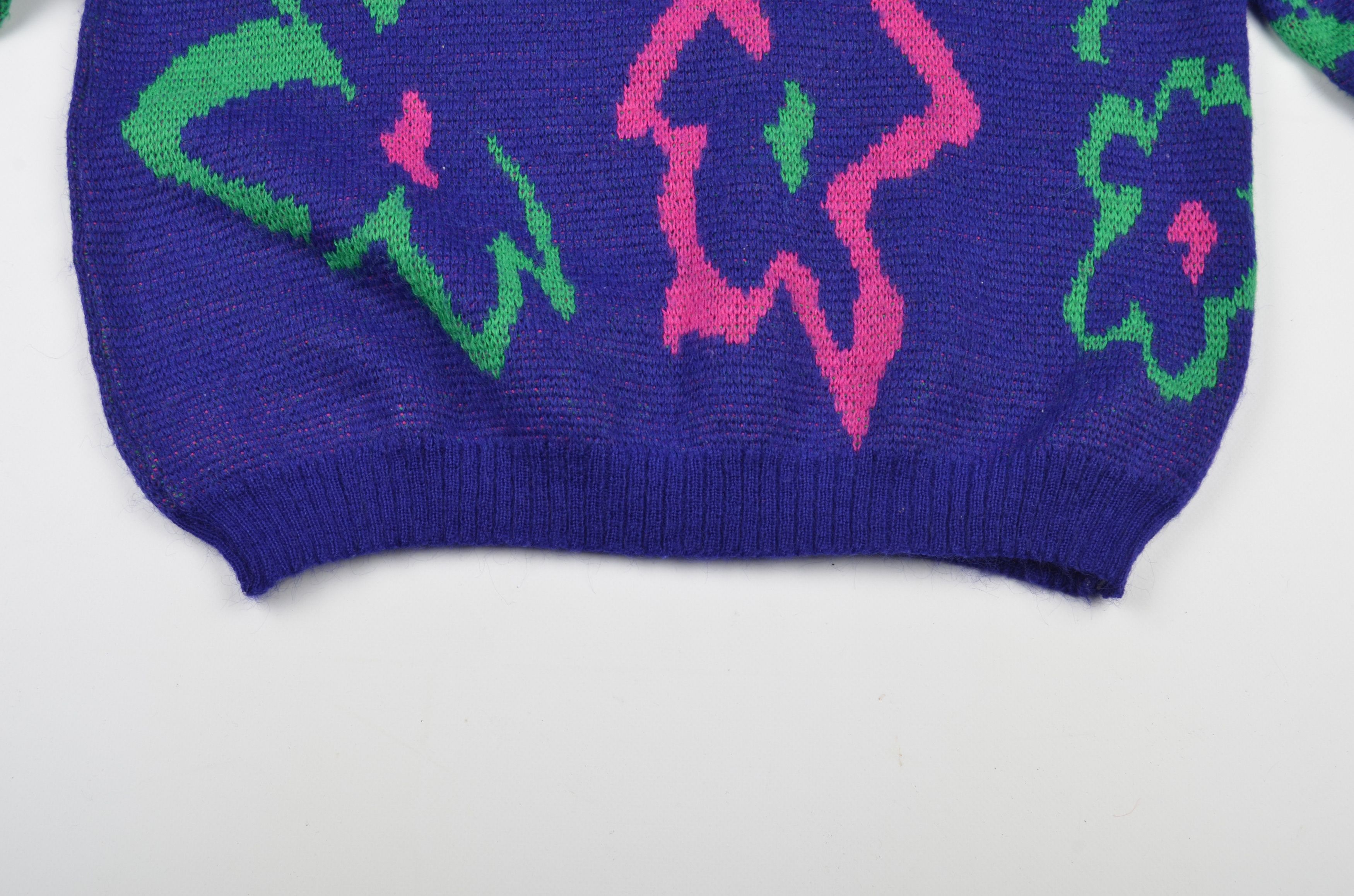 Vintage Vintage Crazy Printed Wool Sweater Size US M / EU 48-50 / 2 - 3 Thumbnail