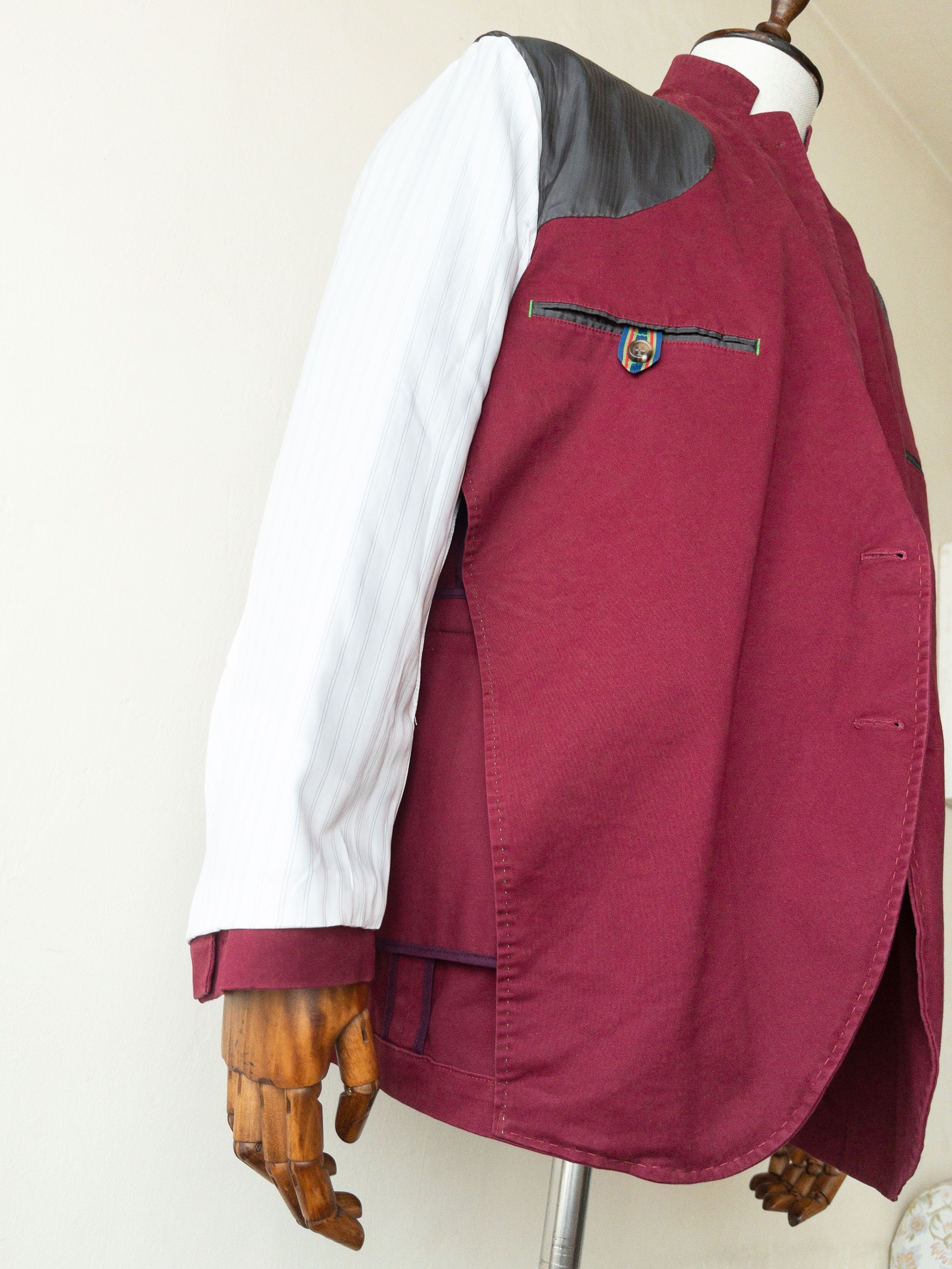 Vintage Cotton Men's Spring Summer Blazer Jacket by DIGEL Size 44R - 7 Thumbnail