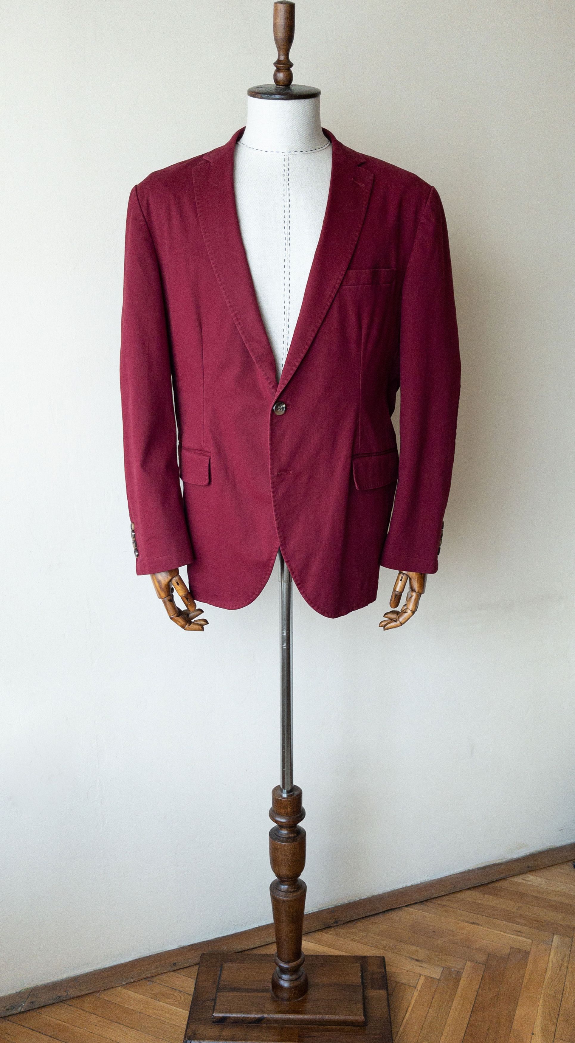 Vintage Cotton Men's Spring Summer Blazer Jacket by DIGEL Size 44R - 2 Thumbnail