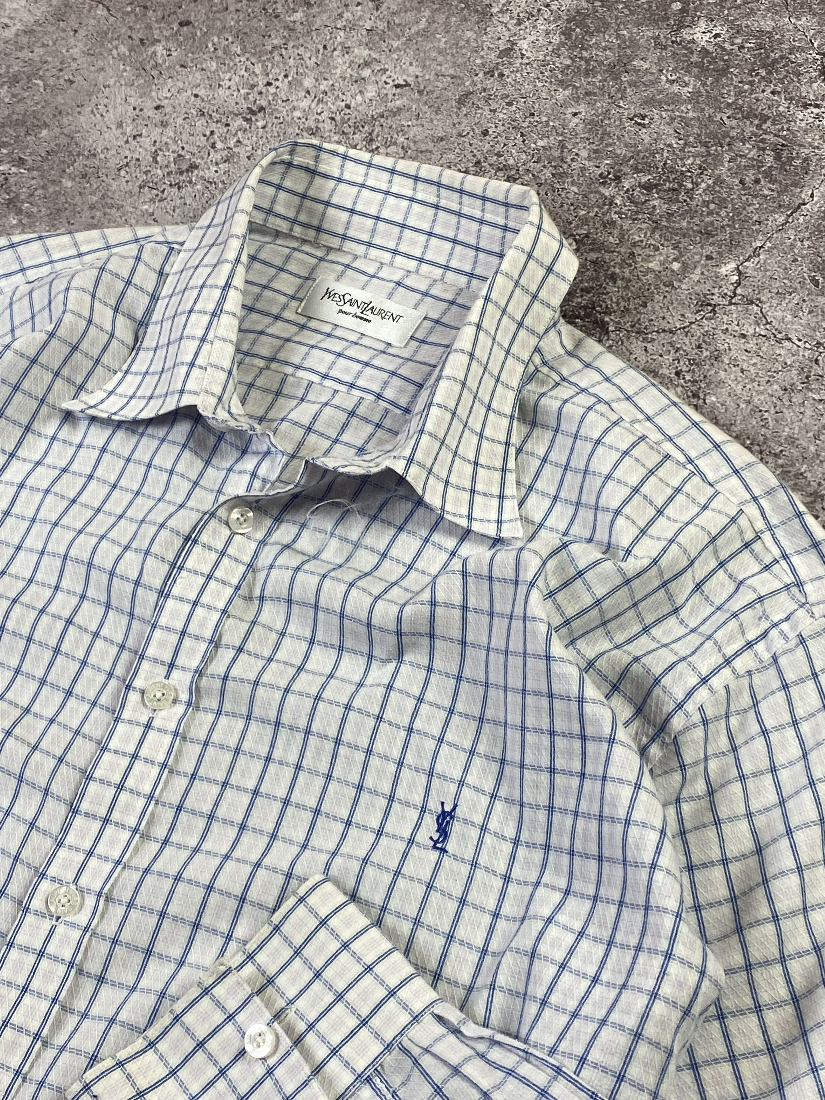 Vintage × Yves Saint Laurent Vintage Yves Saint Laurent Shirt Button Up Chest Size US XL / EU 56 / 4 - 1 Thumbnail