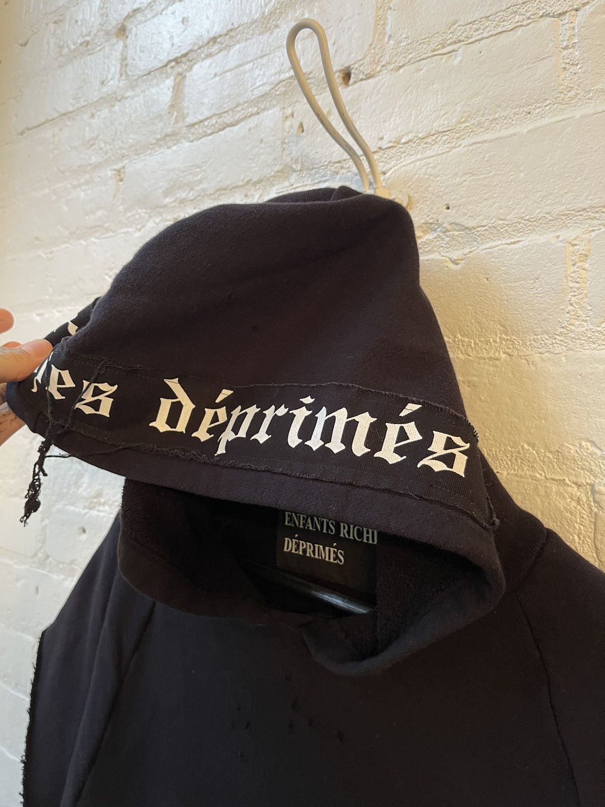Enfants Riches Deprimes ERD GOTHIC FONT DOUBLE LAYER HOODIE 4GSELLER Size US XL / EU 56 / 4 - 6 Thumbnail