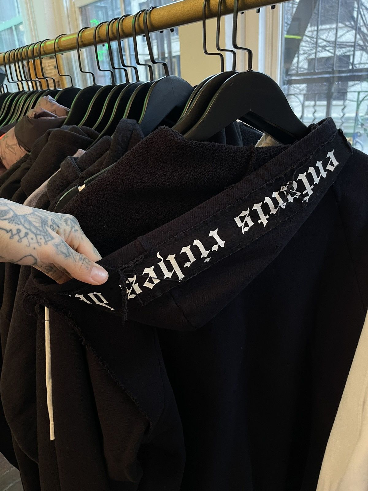 Enfants Riches Deprimes ERD GOTHIC FONT DOUBLE LAYER HOODIE 4GSELLER Size US XL / EU 56 / 4 - 2 Thumbnail