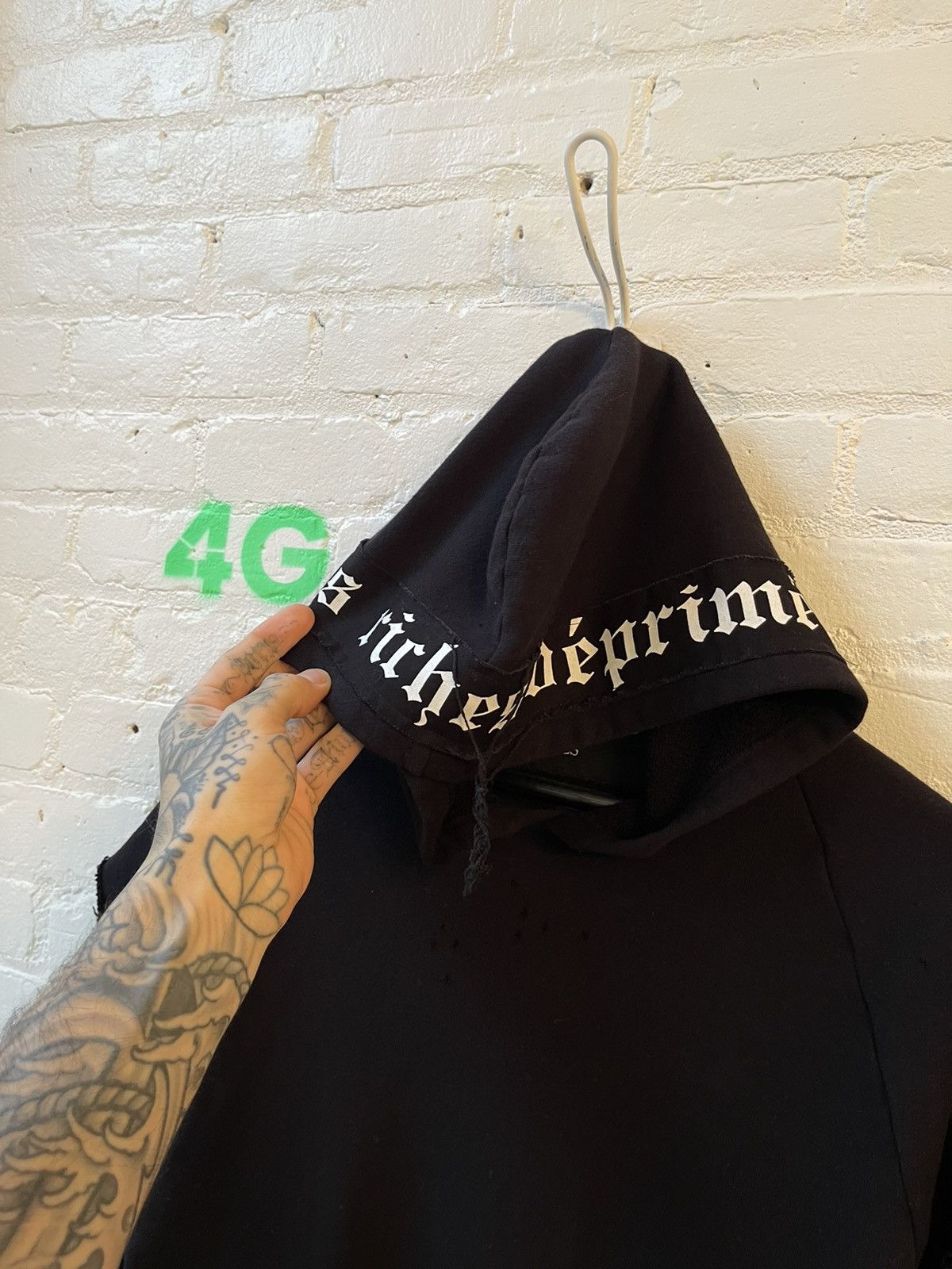 Enfants Riches Deprimes ERD GOTHIC FONT DOUBLE LAYER HOODIE 4GSELLER Size US XL / EU 56 / 4 - 5 Thumbnail