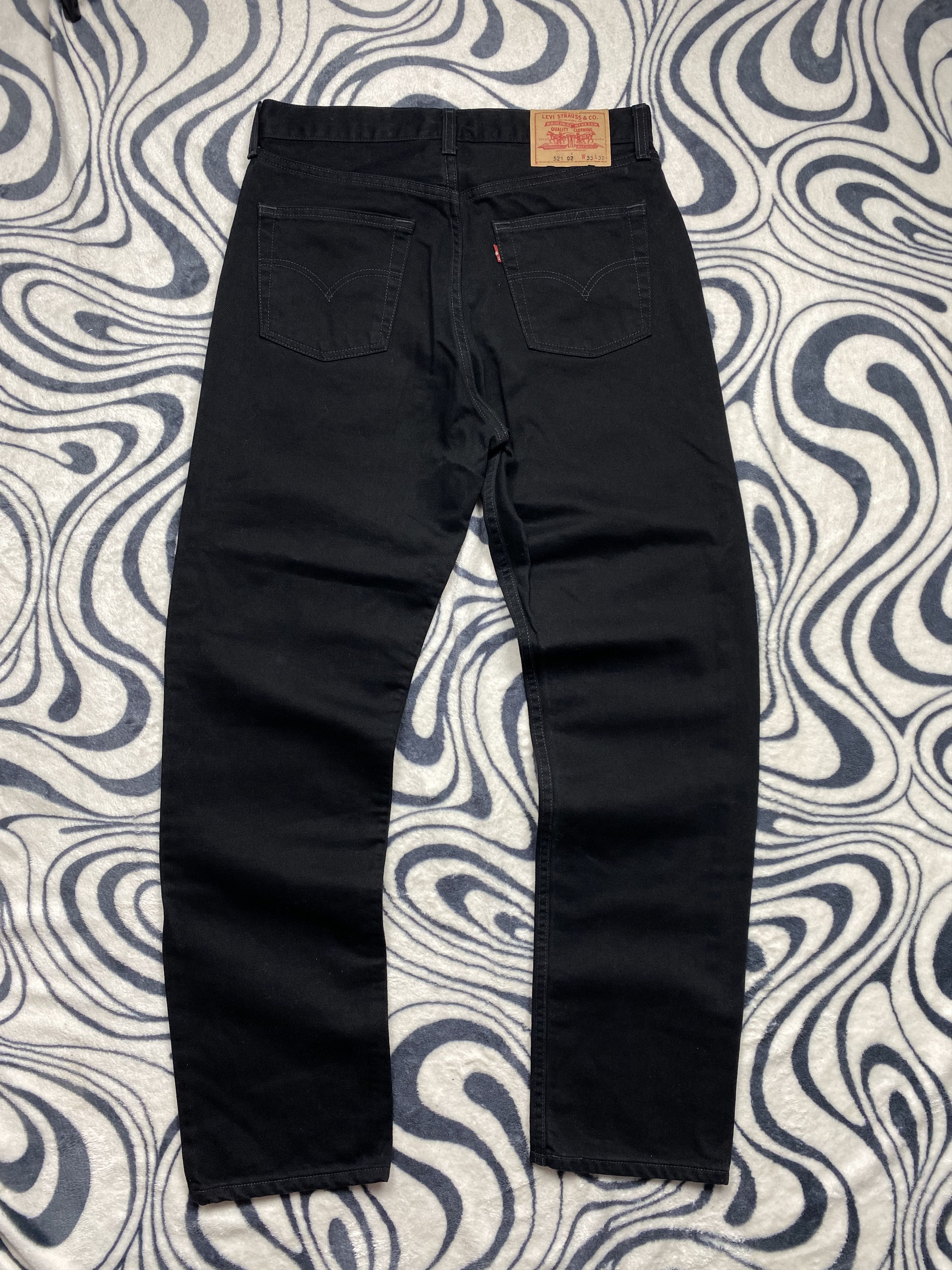 Levi's Levi's 521 Vintage Mens Black Denim Pants Y2K Jeans Size US 33 - 1 Thumbnail