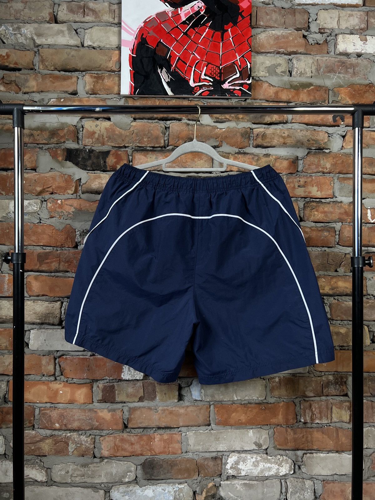 Nike × Vintage Nike vintage shorts nylon dark blue Size US 36 / EU 52 - 2 Thumbnail
